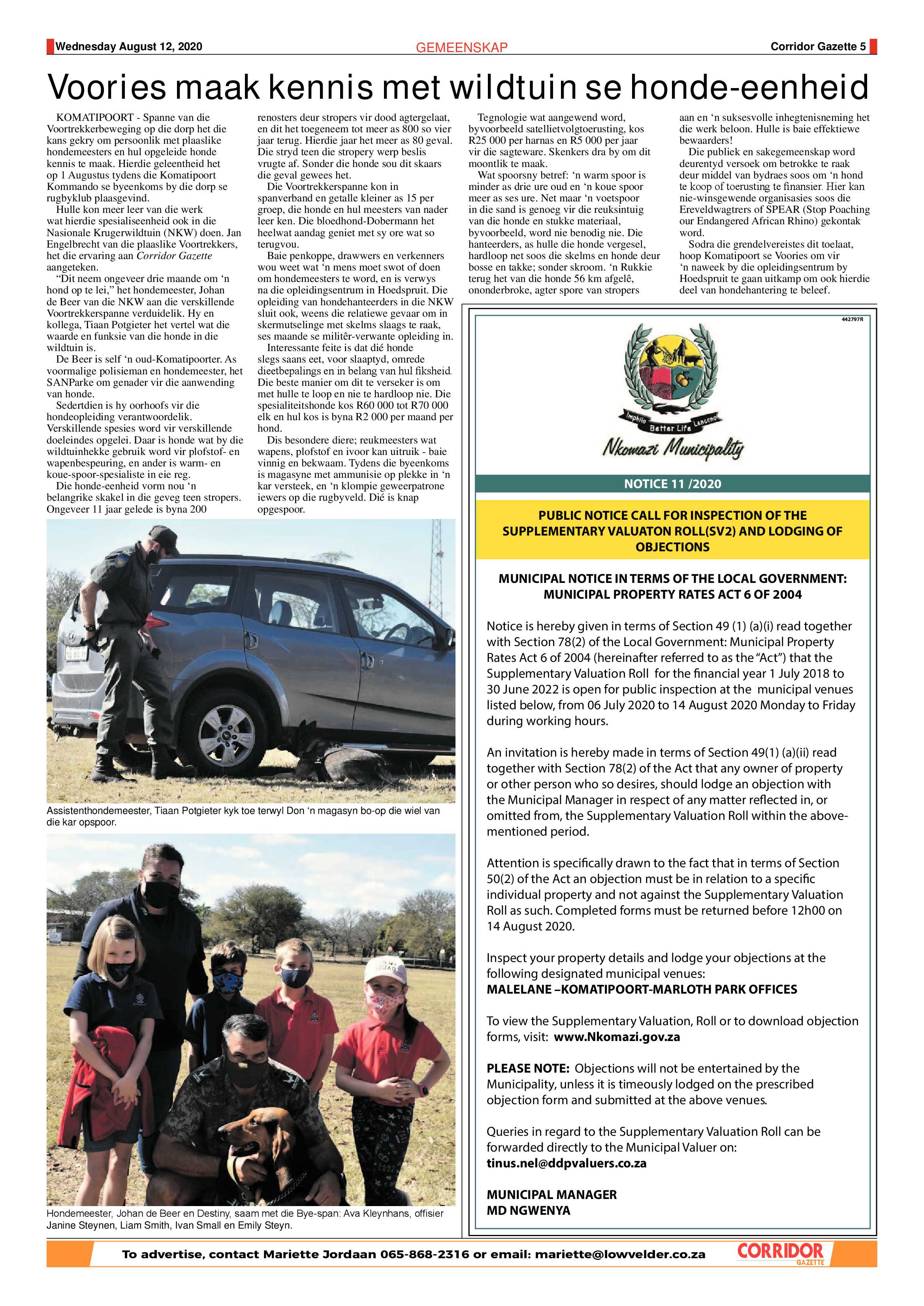 Corridor Gazette 12 August 2020 page 5