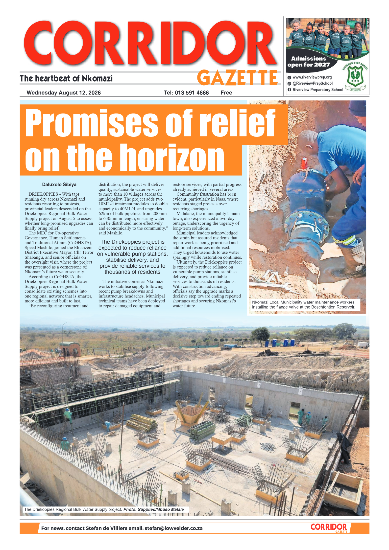 Corridor Gazette 12 August 2026 page 1