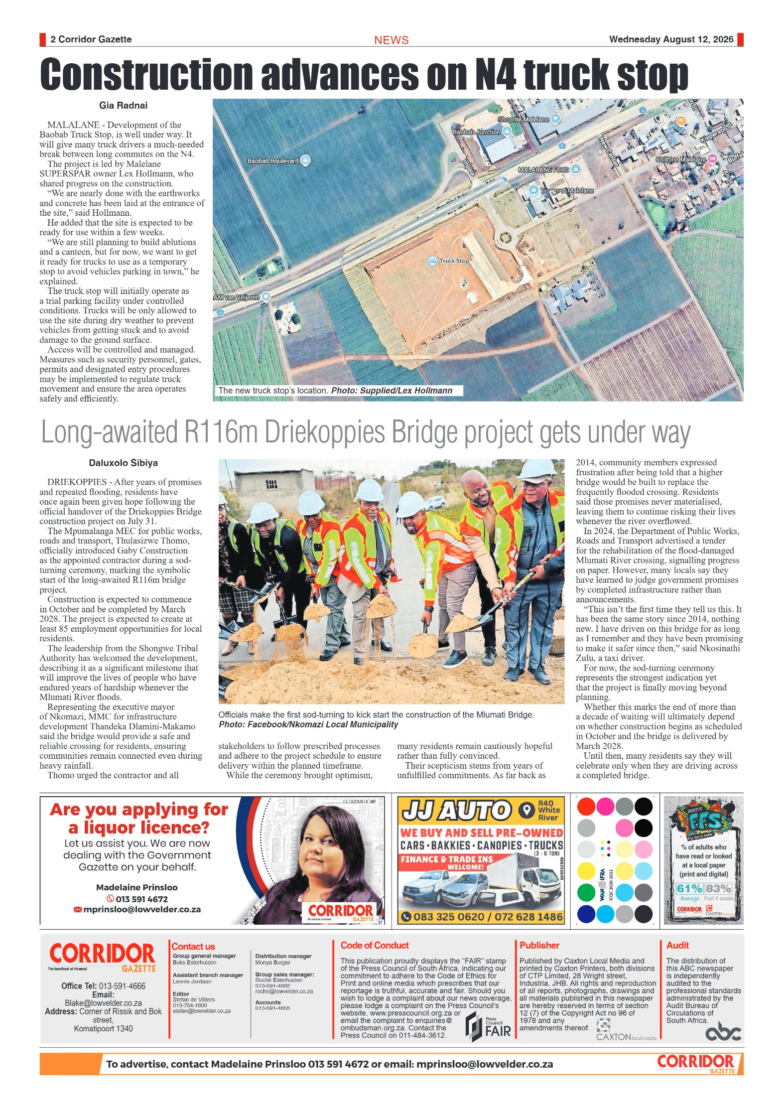 Corridor Gazette 12 August 2026 page 2