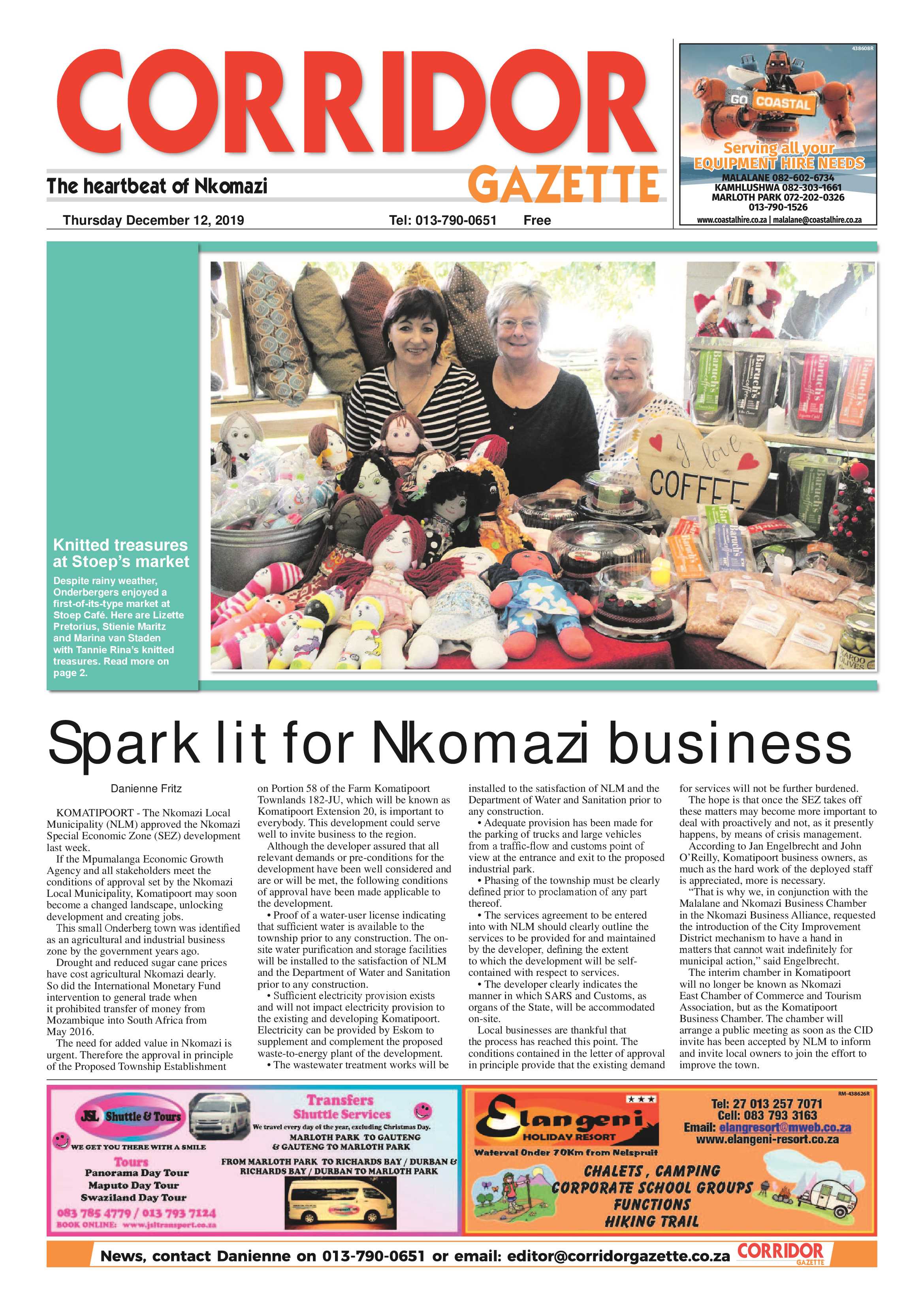 Corridor Gazette 12 December 2019 page 1