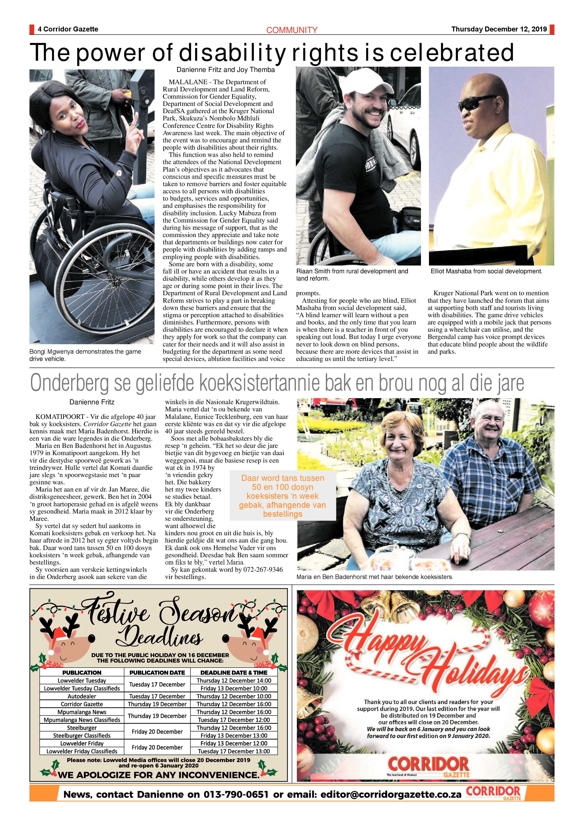 Corridor Gazette 12 December 2019 page 4