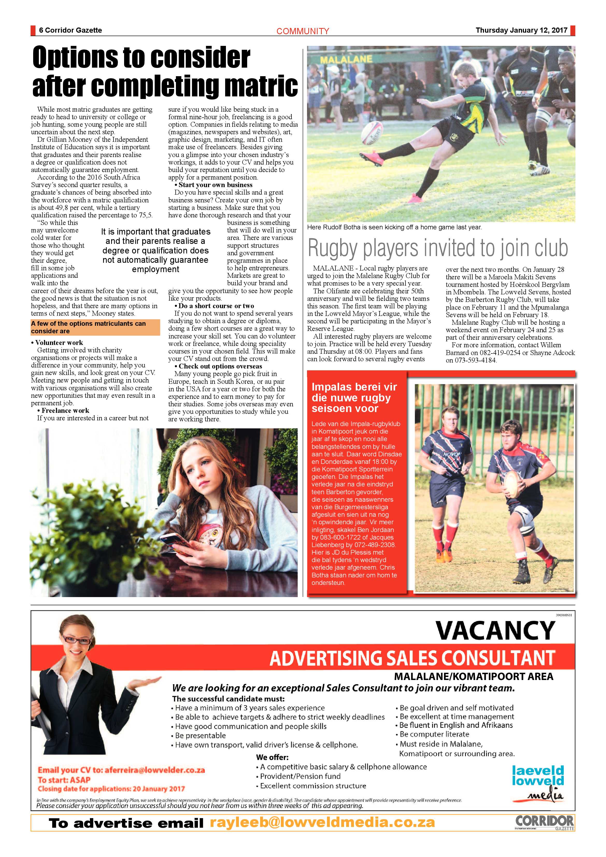Corridor Gazette 12 January 2017 page 6