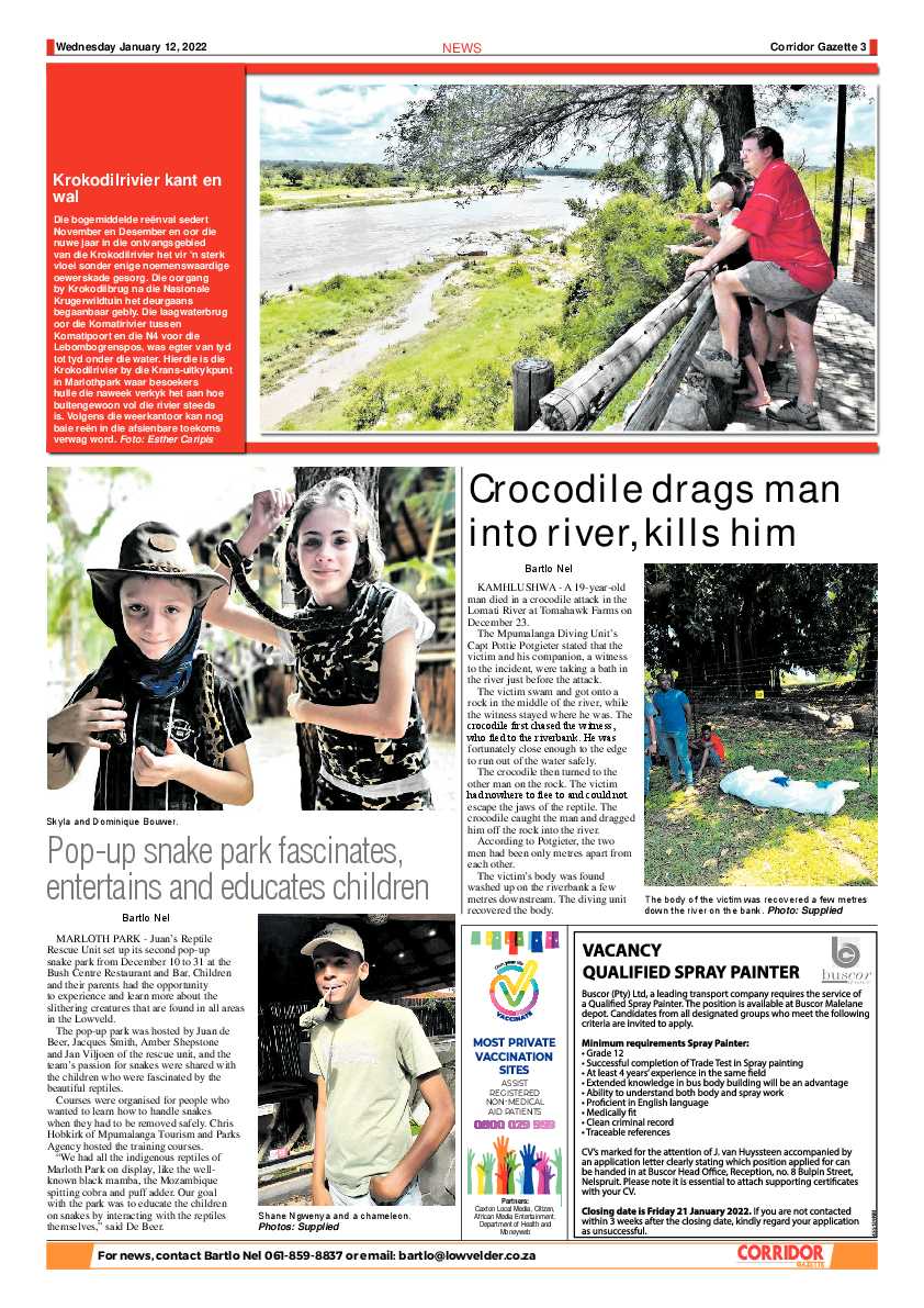 Corridor Gazette 12 January 2022 page 3