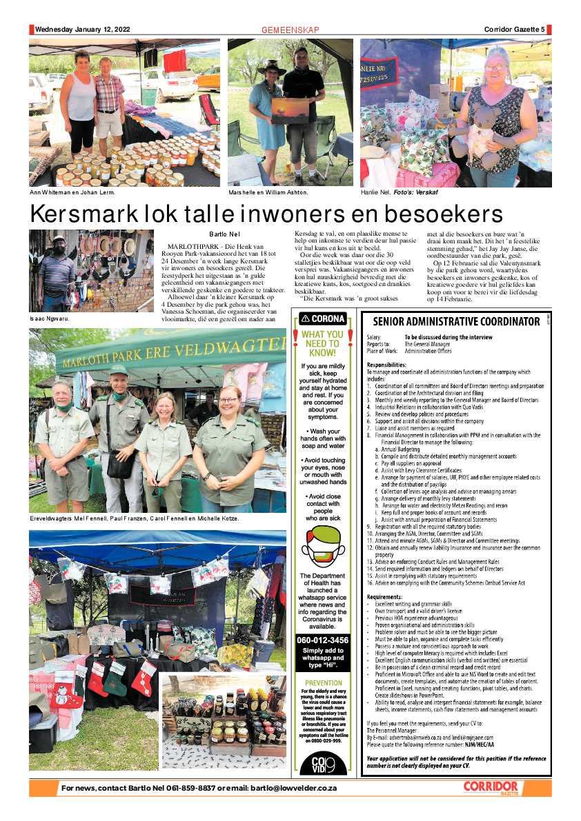 Corridor Gazette 12 January 2022 page 5