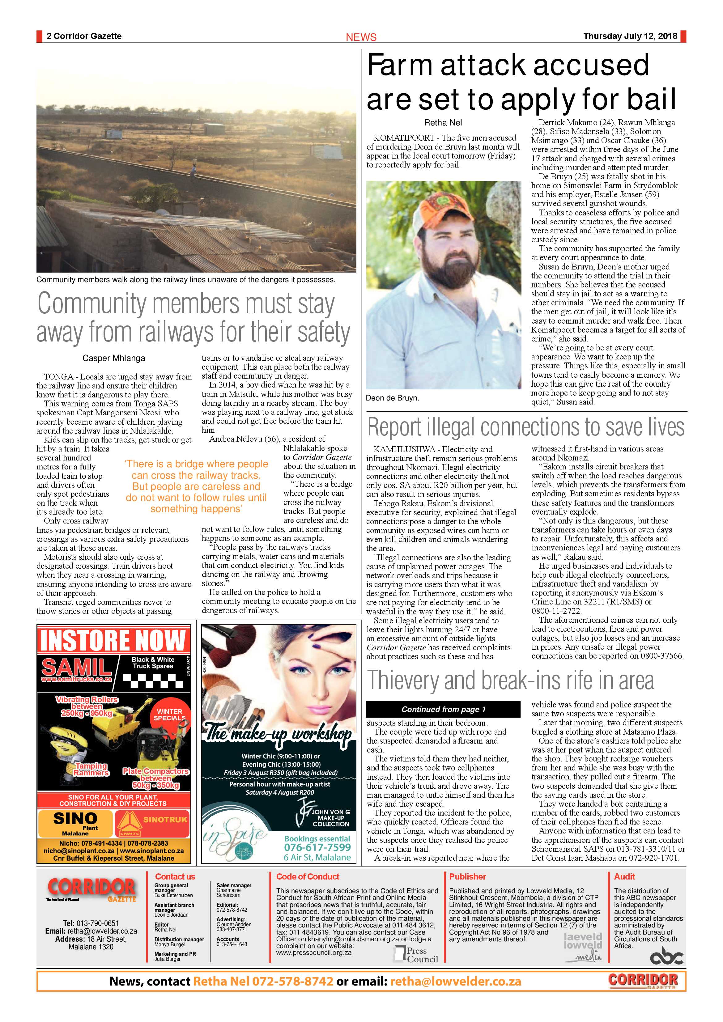 Corridor Gazette 12 July 2018 page 2