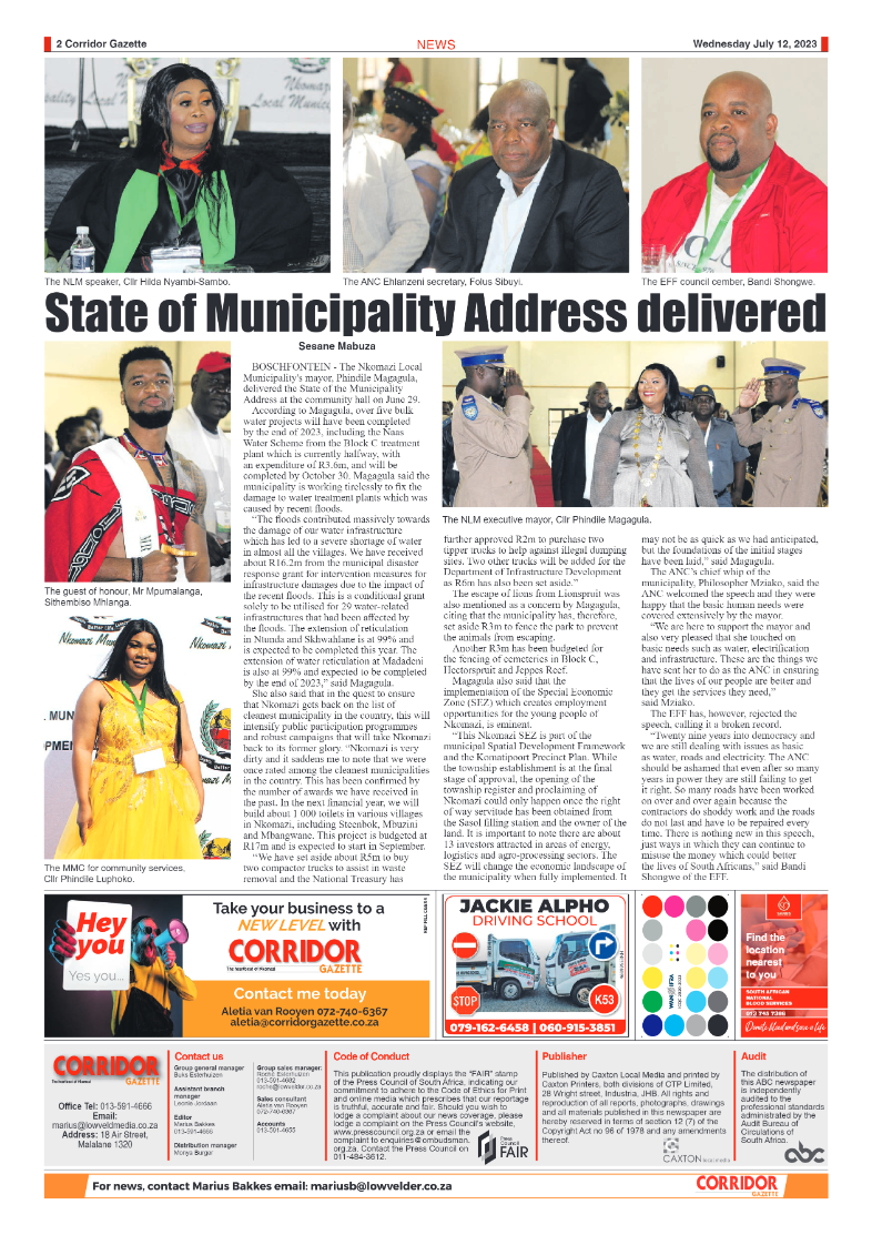 Corridor Gazette 12 July 2023 page 2