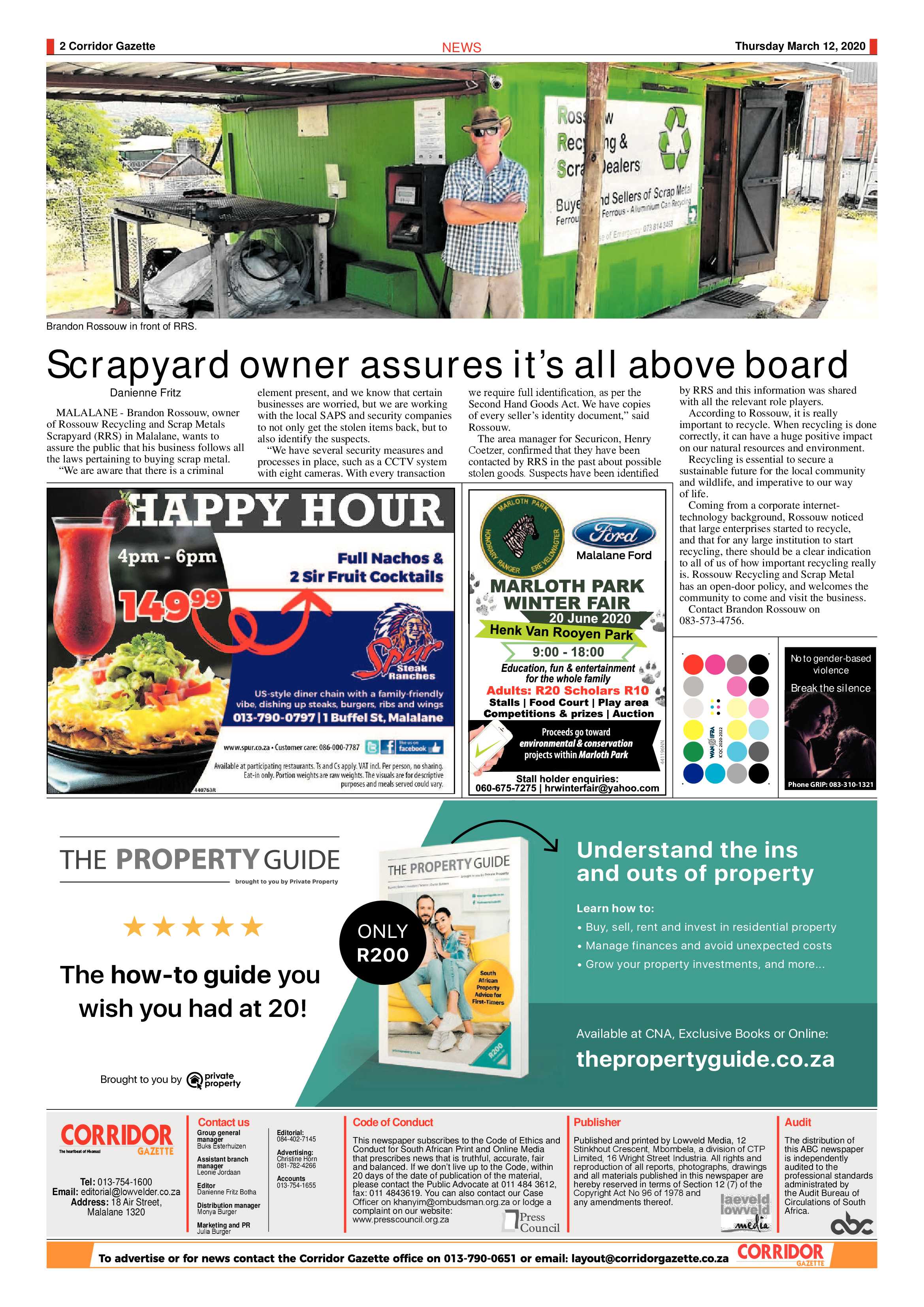 Corridor Gazette 12 March 2020 page 2