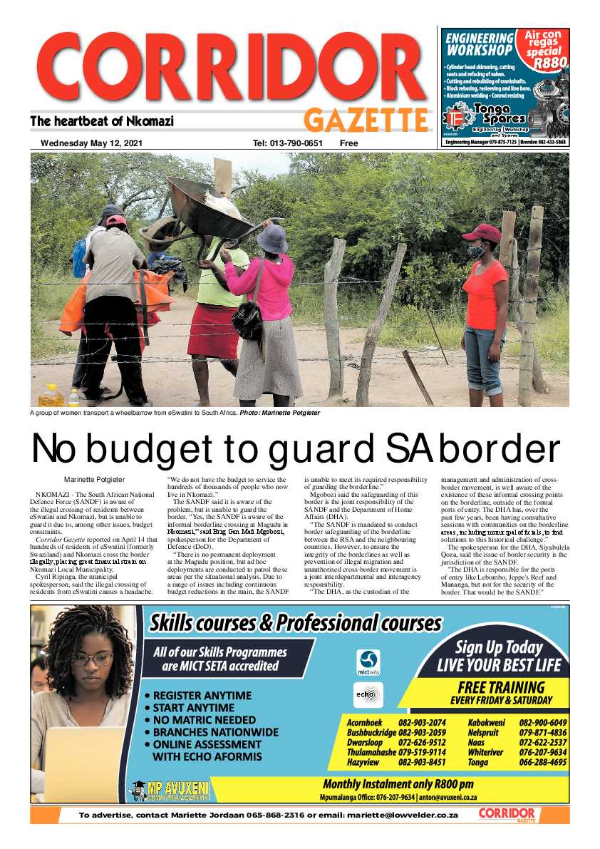 Corridor Gazette 12 May 2021 page 1