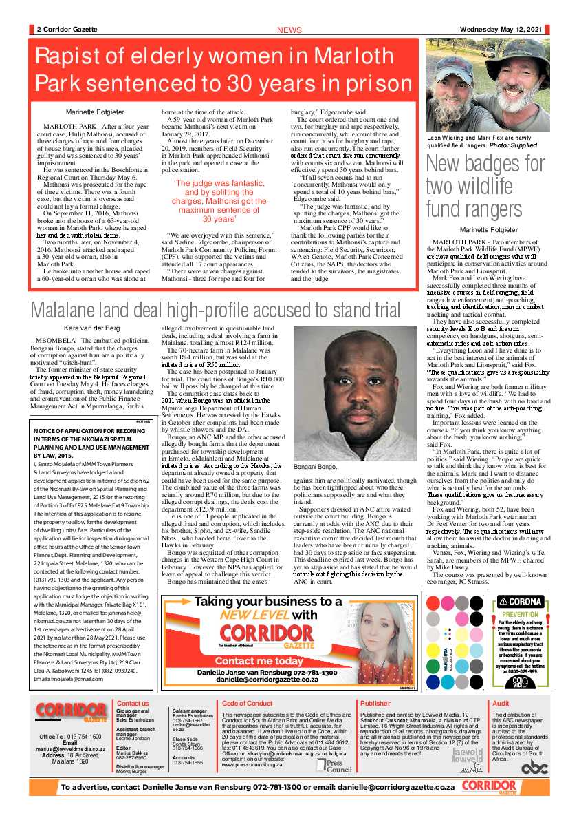 Corridor Gazette 12 May 2021 page 2