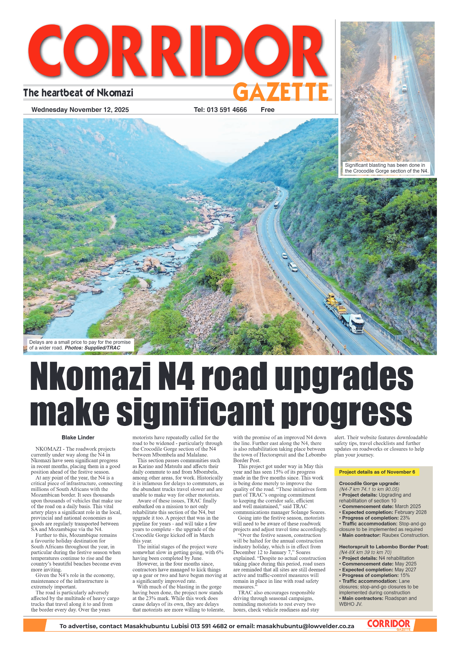 Corridor Gazette 12 November 2025 page 3