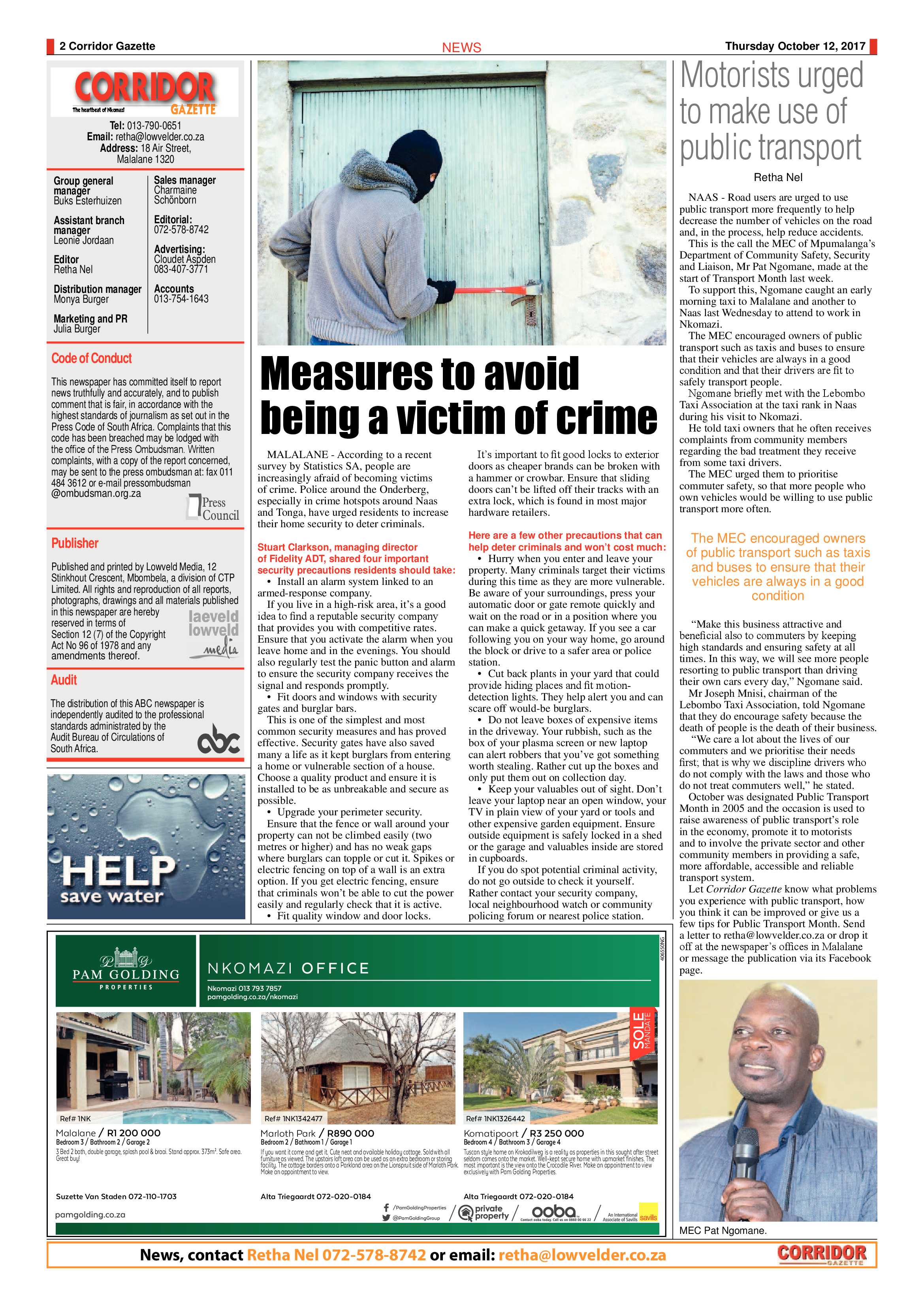 Corridor Gazette 12 October 2017 page 2