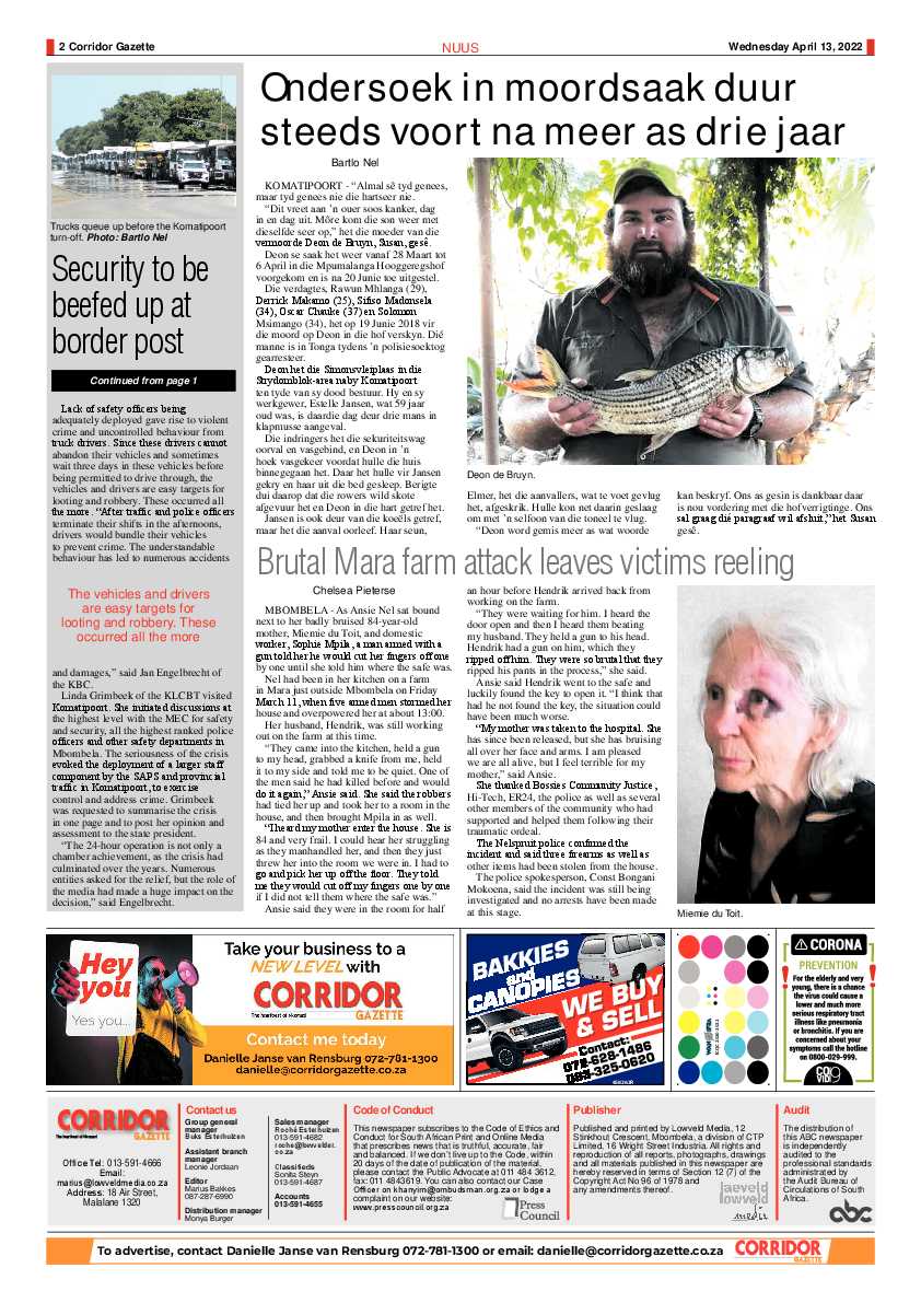 Corridor Gazette 13 April 2022 page 2