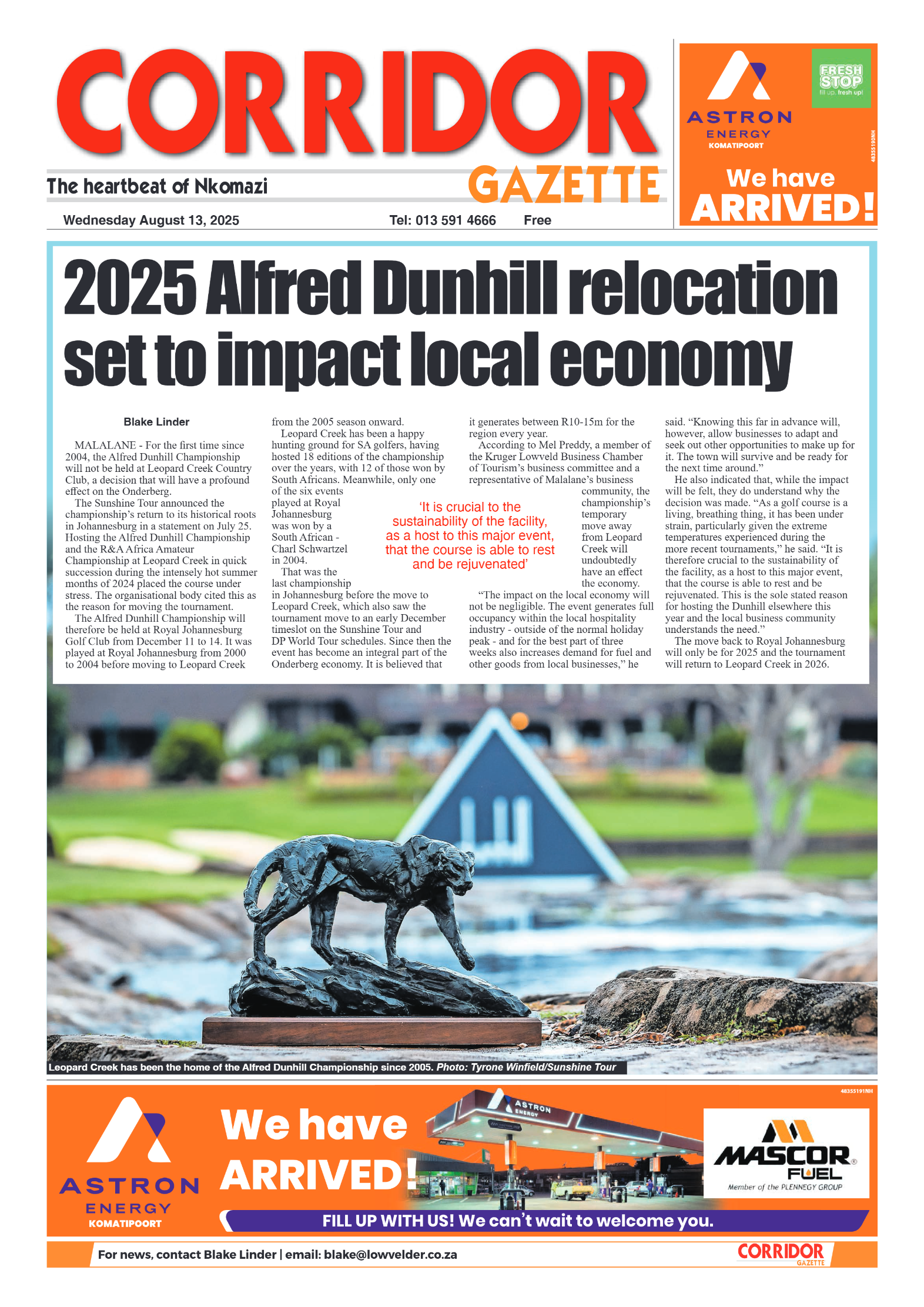 Corridor Gazette 13 August 2025 page 3