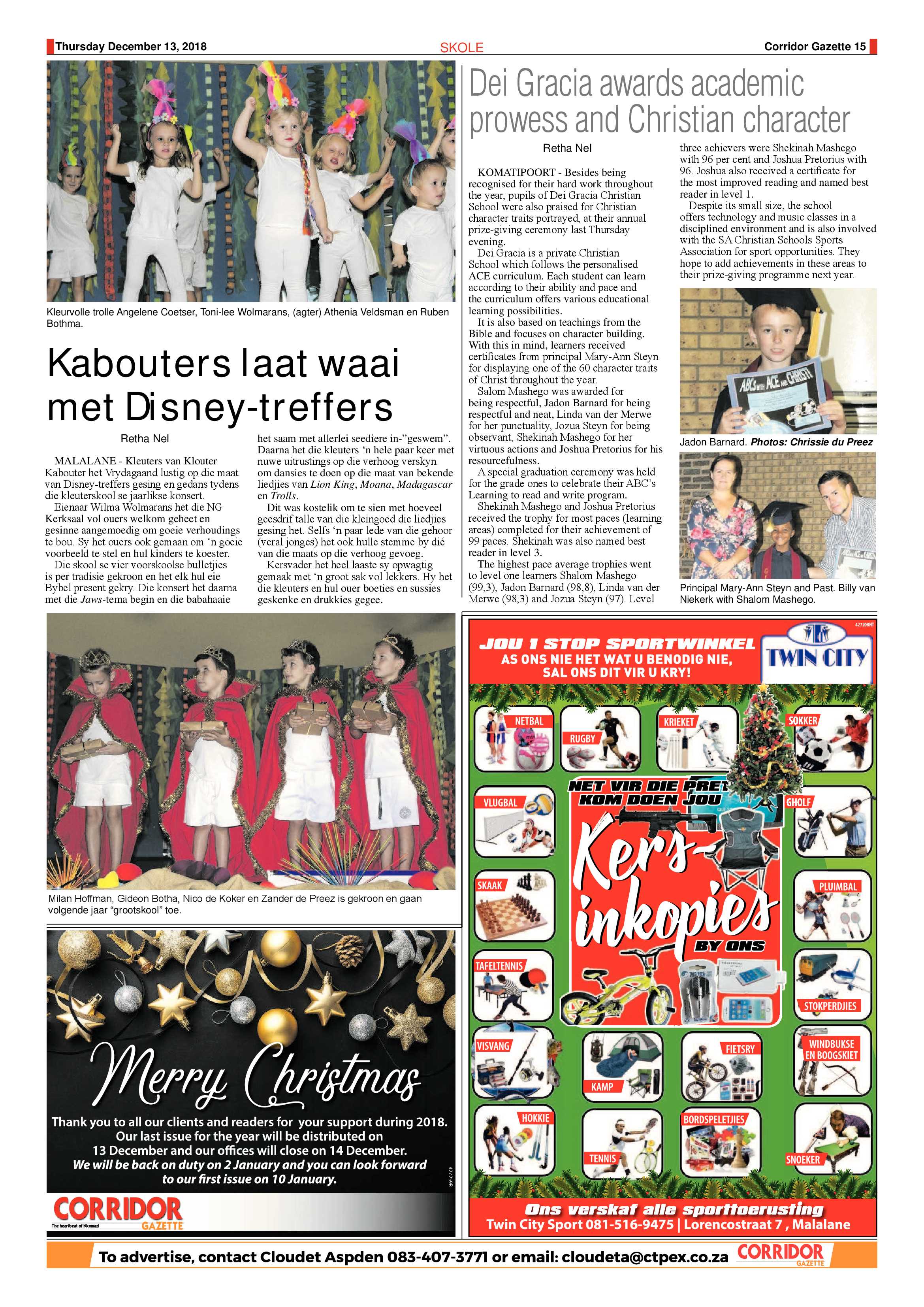 Corridor Gazette 13 December 2018 page 14