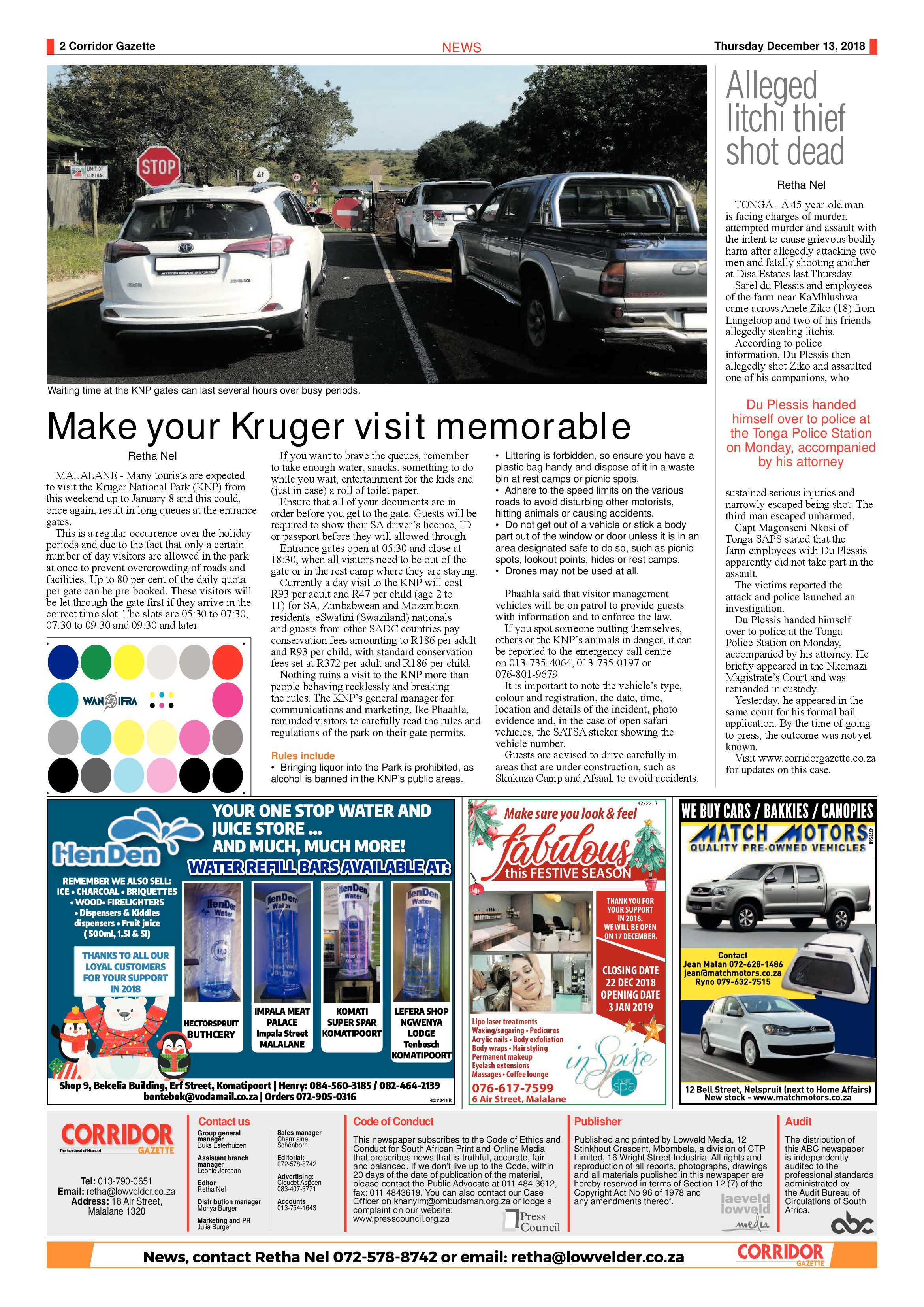 Corridor Gazette 13 December 2018 page 2