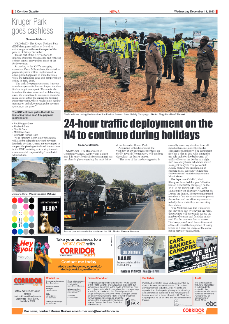 Corridor Gazette 13 December 2023 page 2