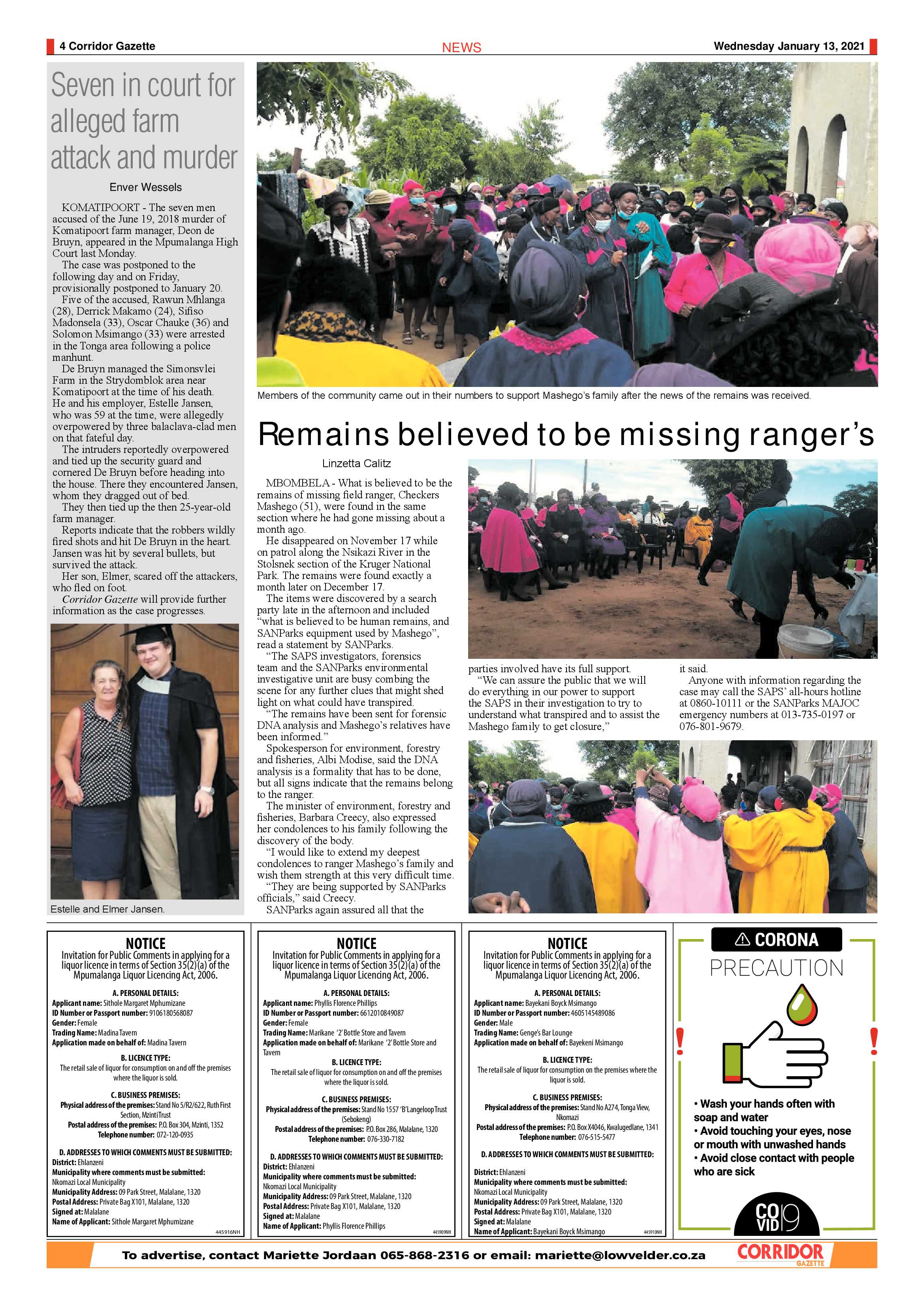 Corridor Gazette 13 January 2021 page 4