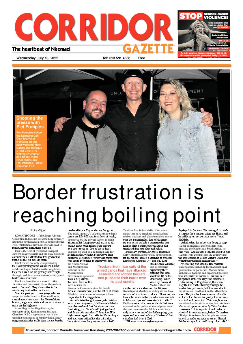 Corridor Gazette 13 July 2022 page 1