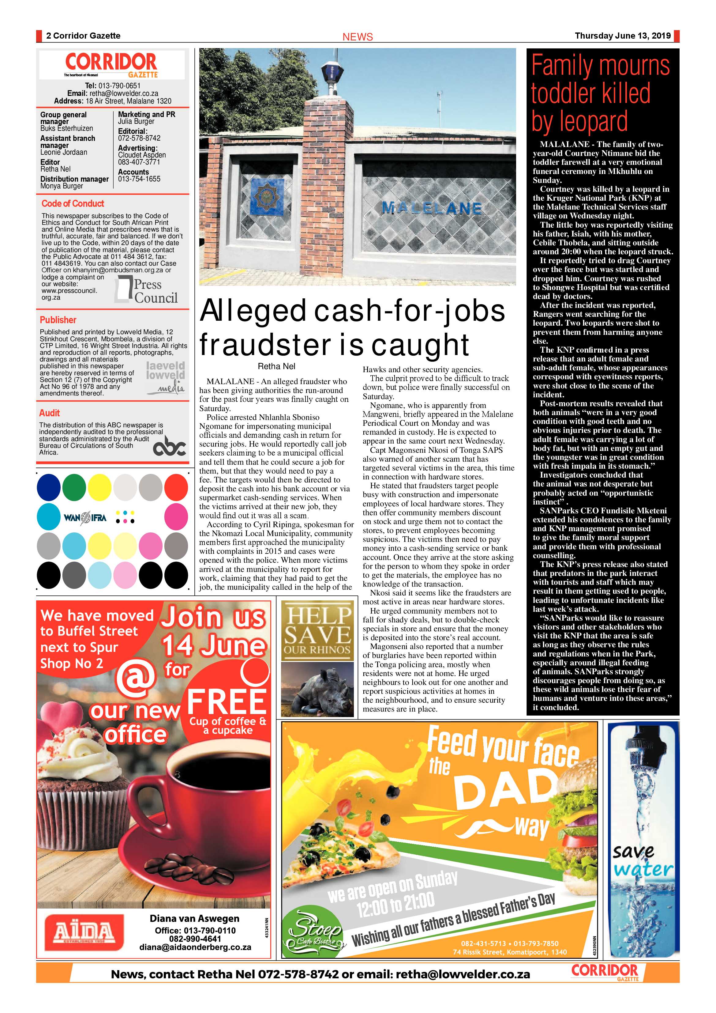 Corridor Gazette 13 June 2019 page 2