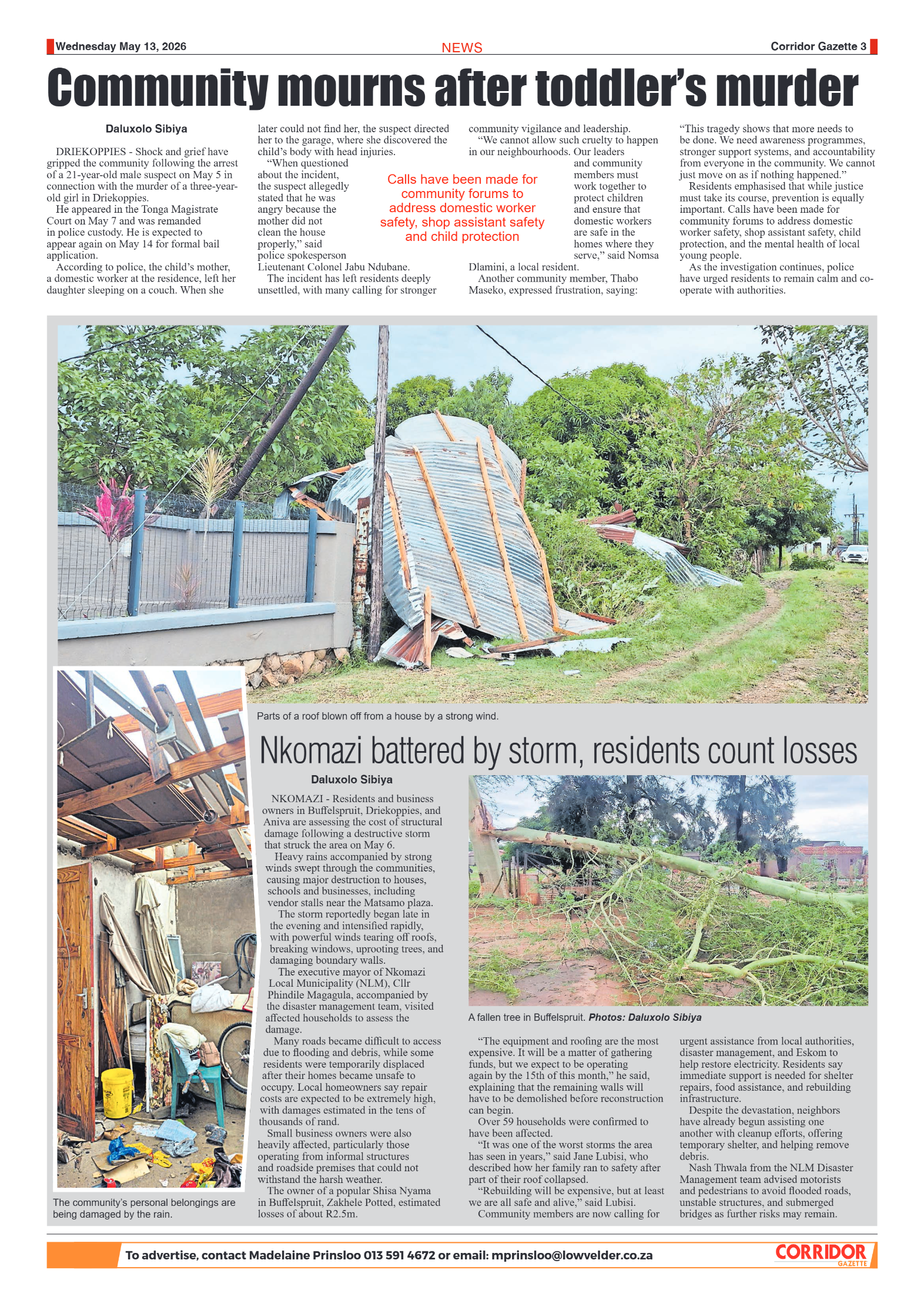 Corridor Gazette 13 May 2026 page 3