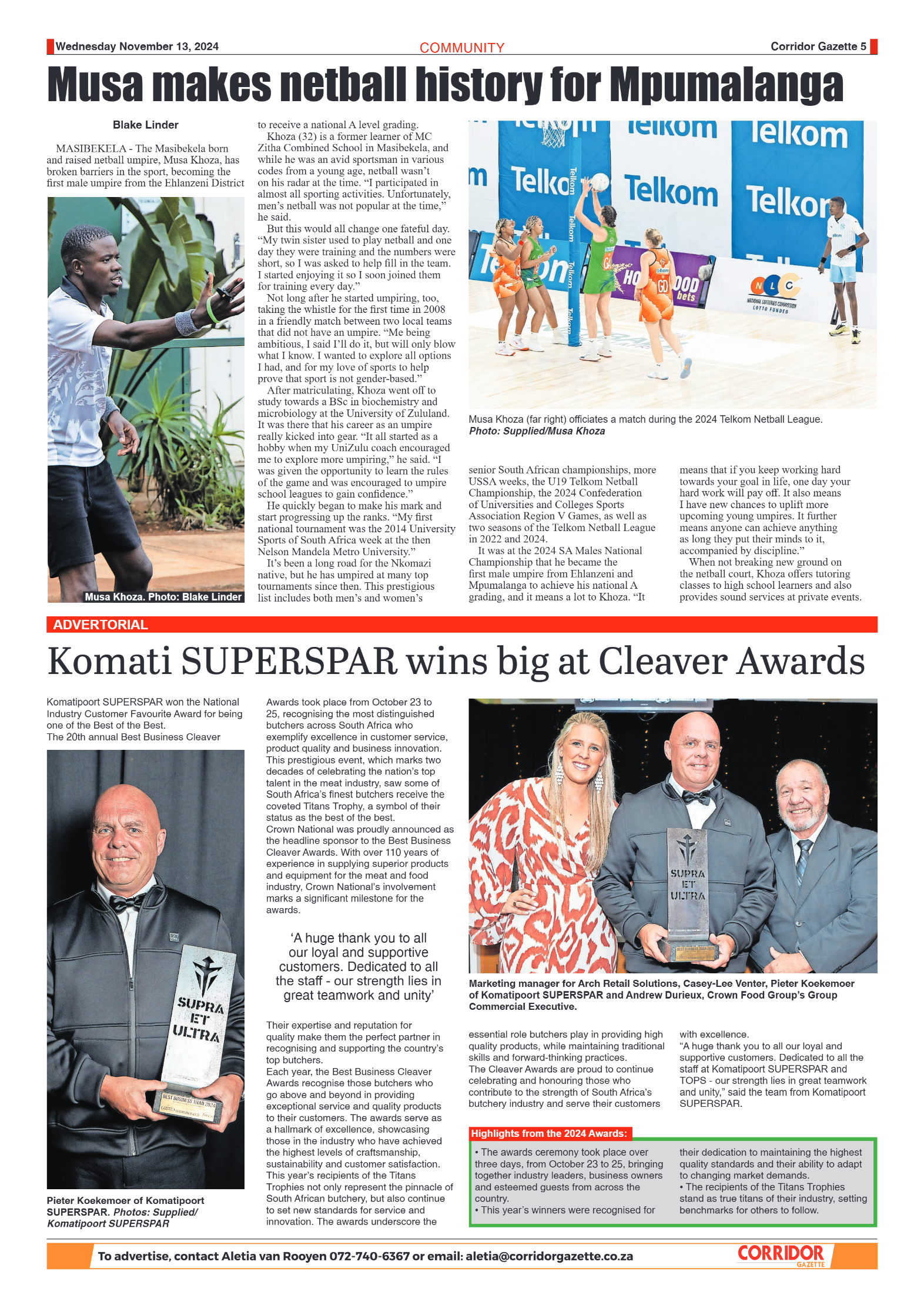 Corridor Gazette 13 November 2024 page 5