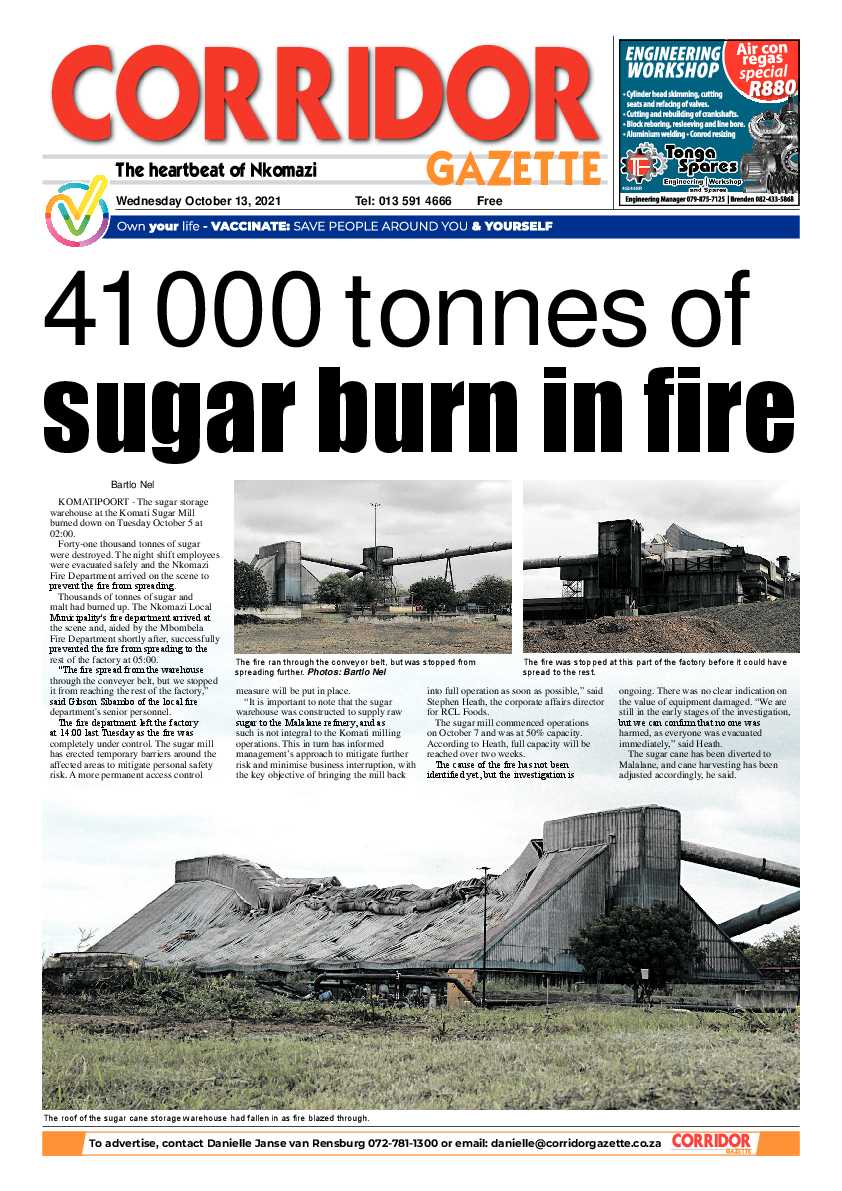 Corridor Gazette 13 October 2021 page 1