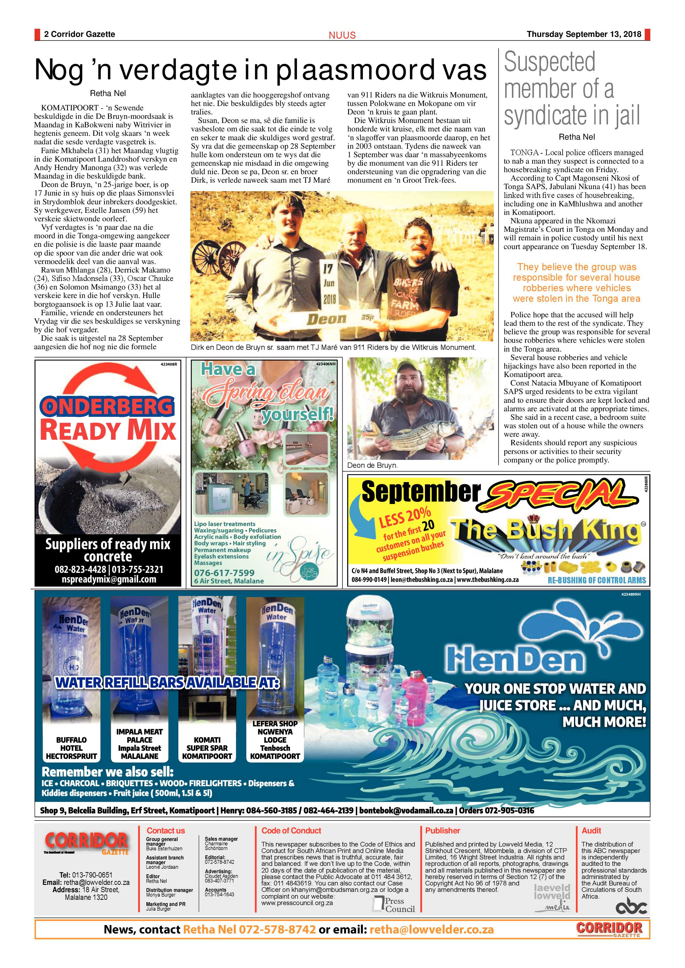 Corridor Gazette 13 September 2018 page 2