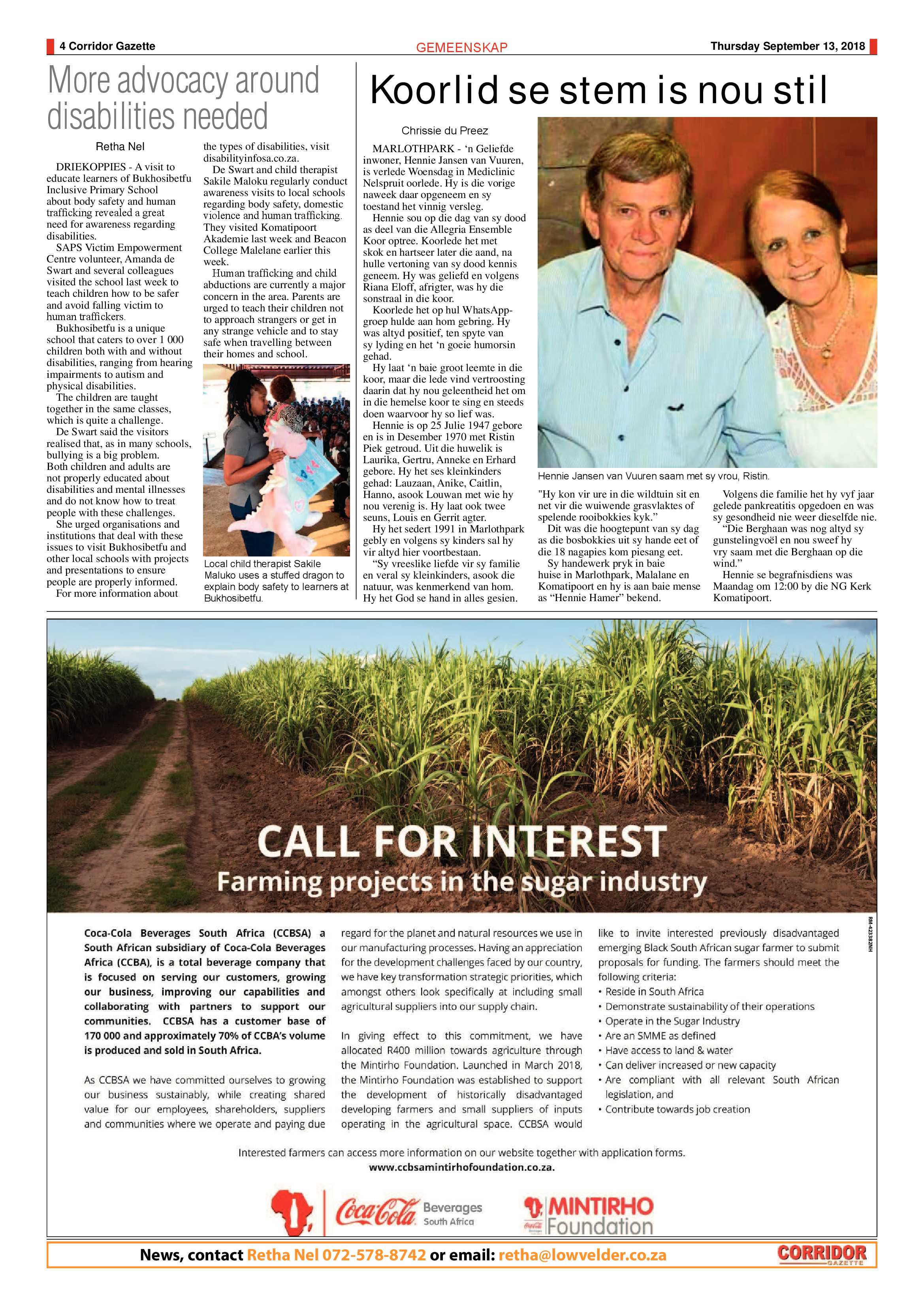 Corridor Gazette 13 September 2018 page 4
