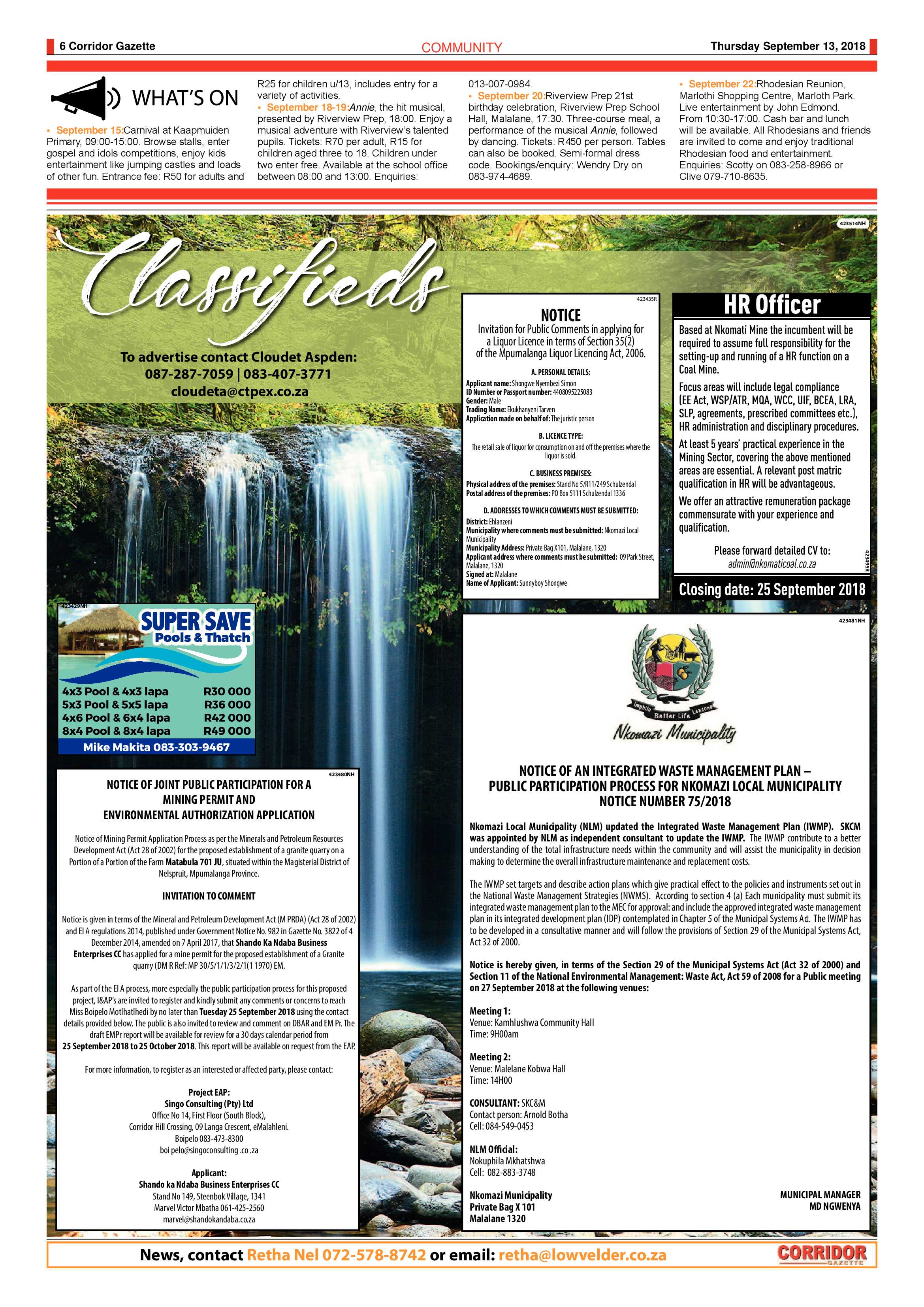 Corridor Gazette 13 September 2018 page 6