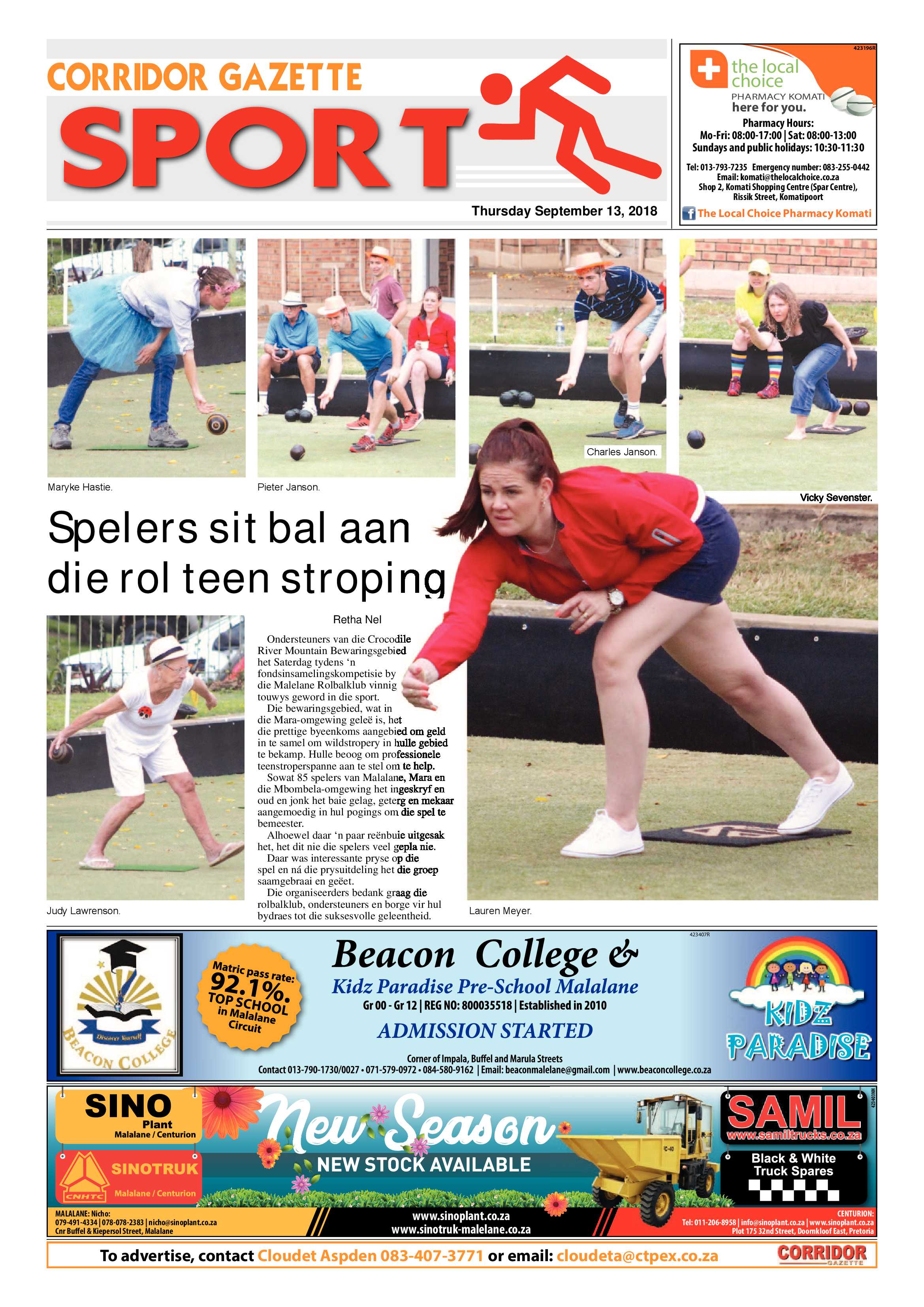 Corridor Gazette 13 September 2018 page 8