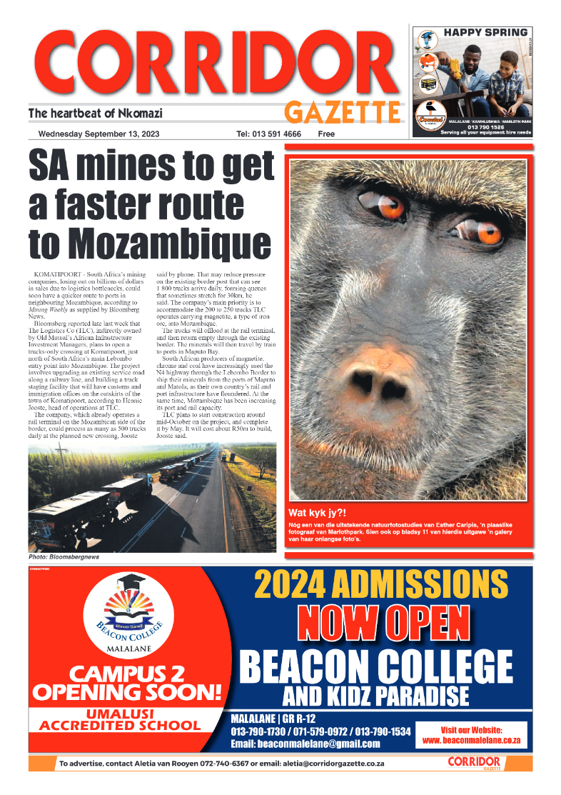 Corridor Gazette 13 September 2023 page 1