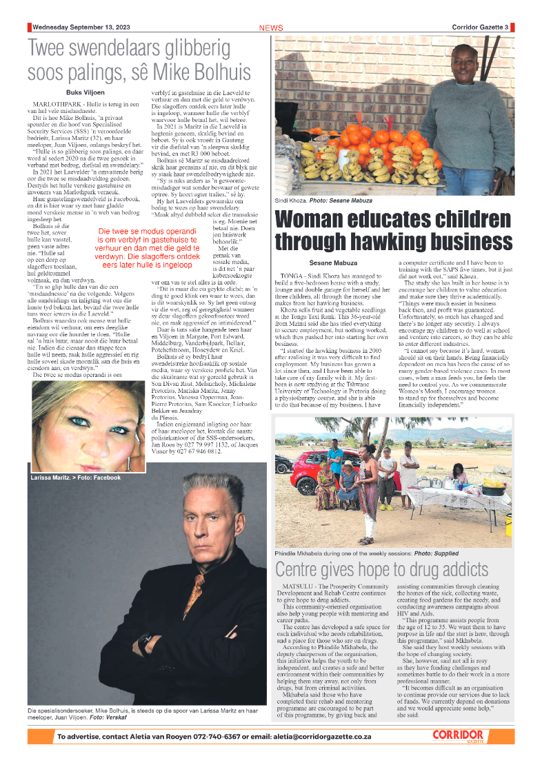 Corridor Gazette 13 September 2023 page 3