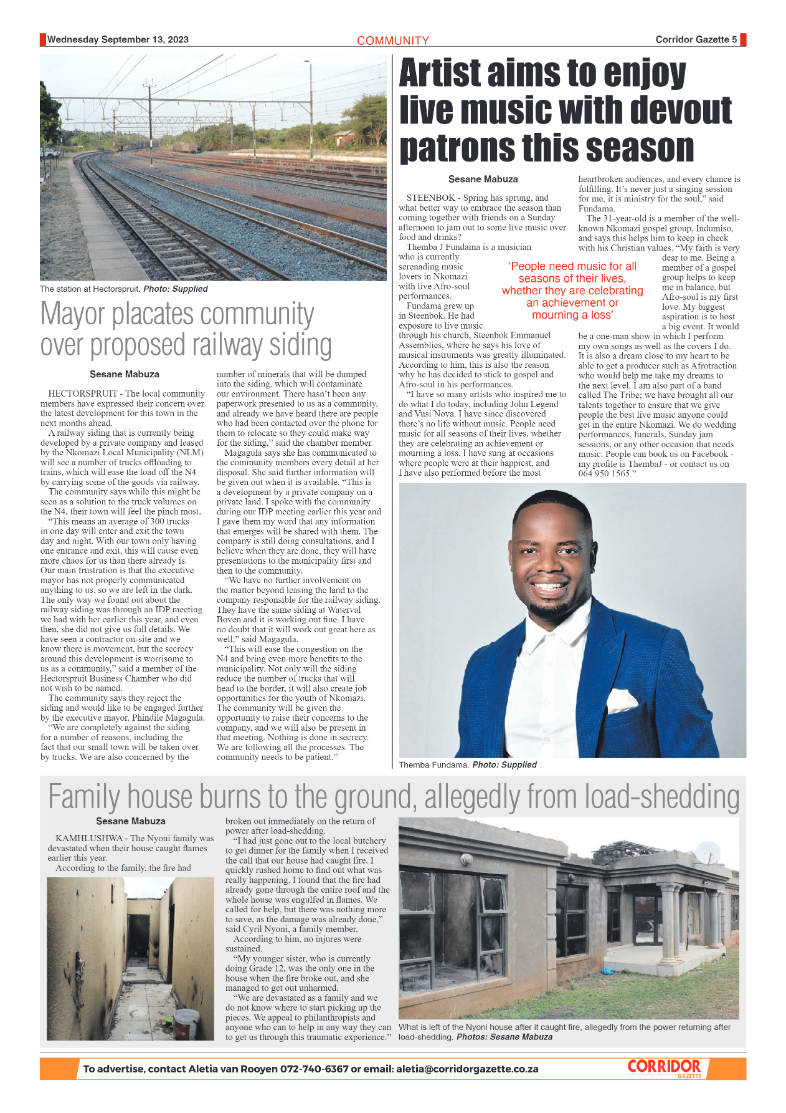 Corridor Gazette 13 September 2023 page 5