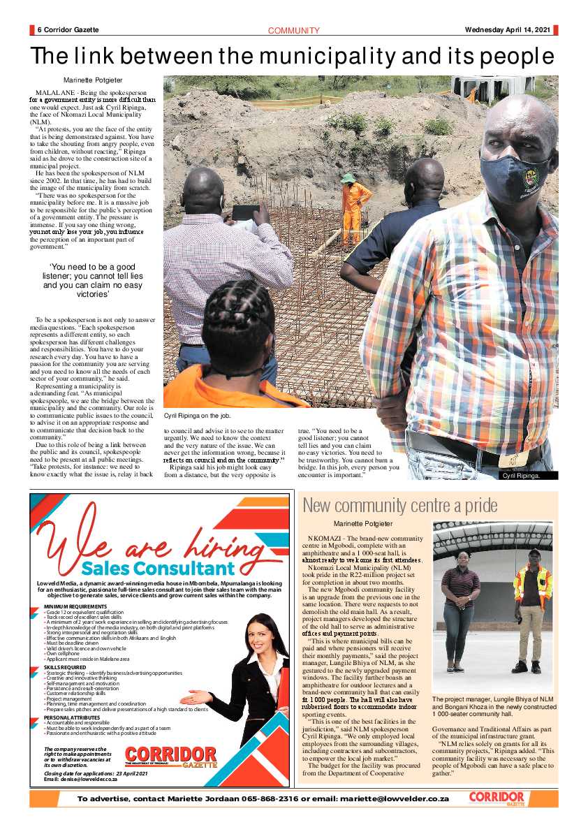 Corridor gazette 14 April 2021 page 6