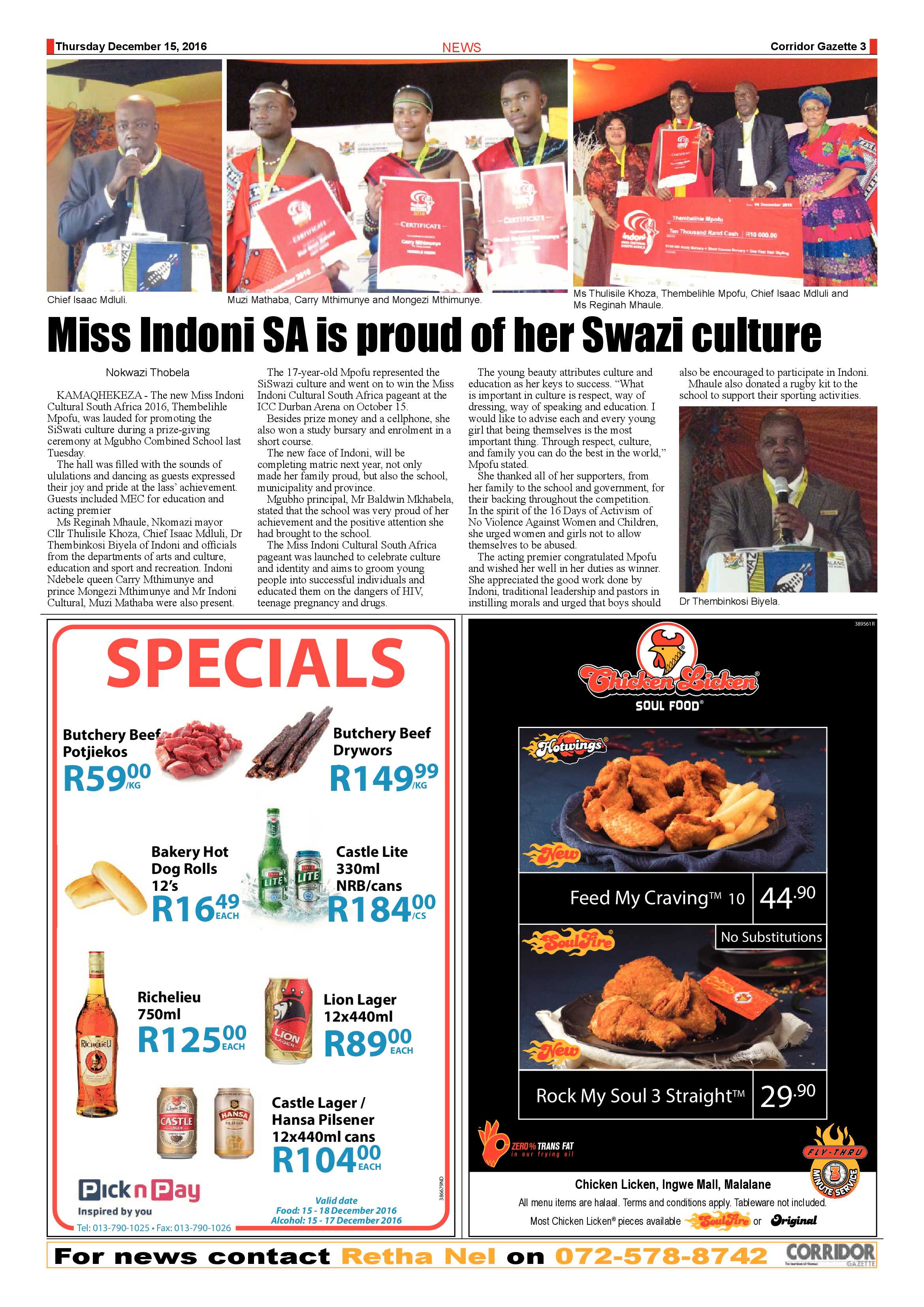 Corridor Gazette 15 December 2016 page 3
