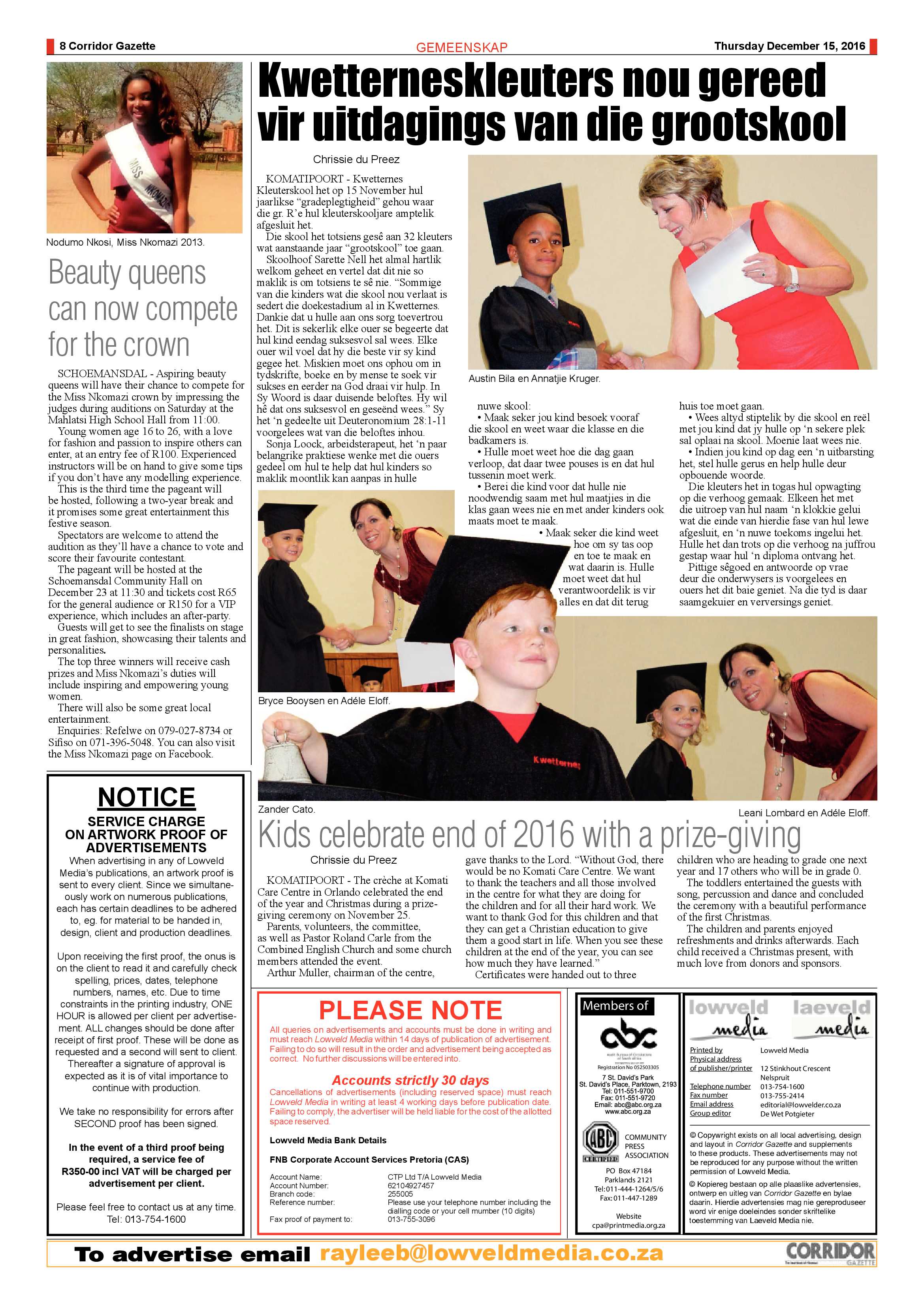 Corridor Gazette 15 December 2016 page 8