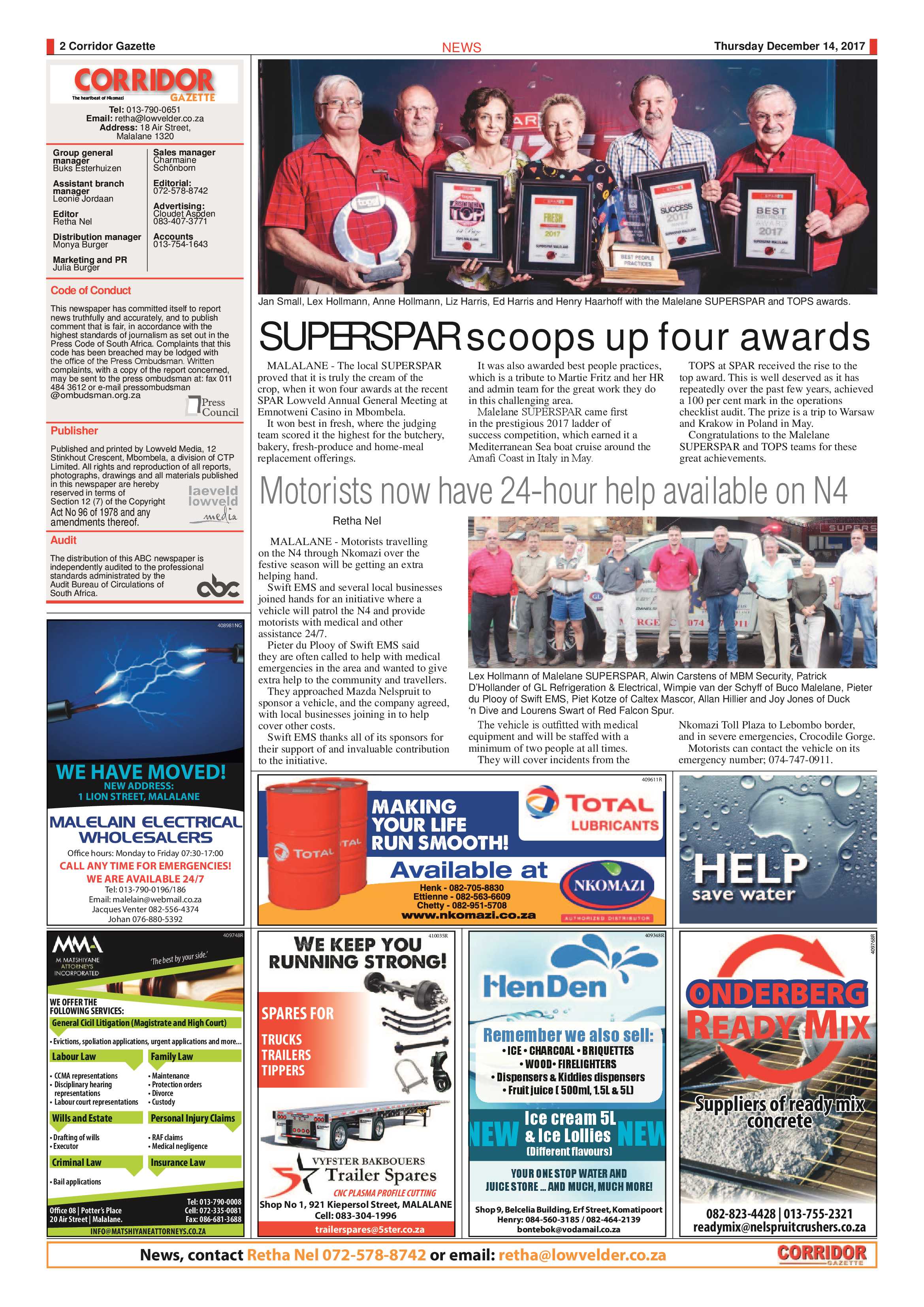 Corridor Gazette 14 December 2017 page 2