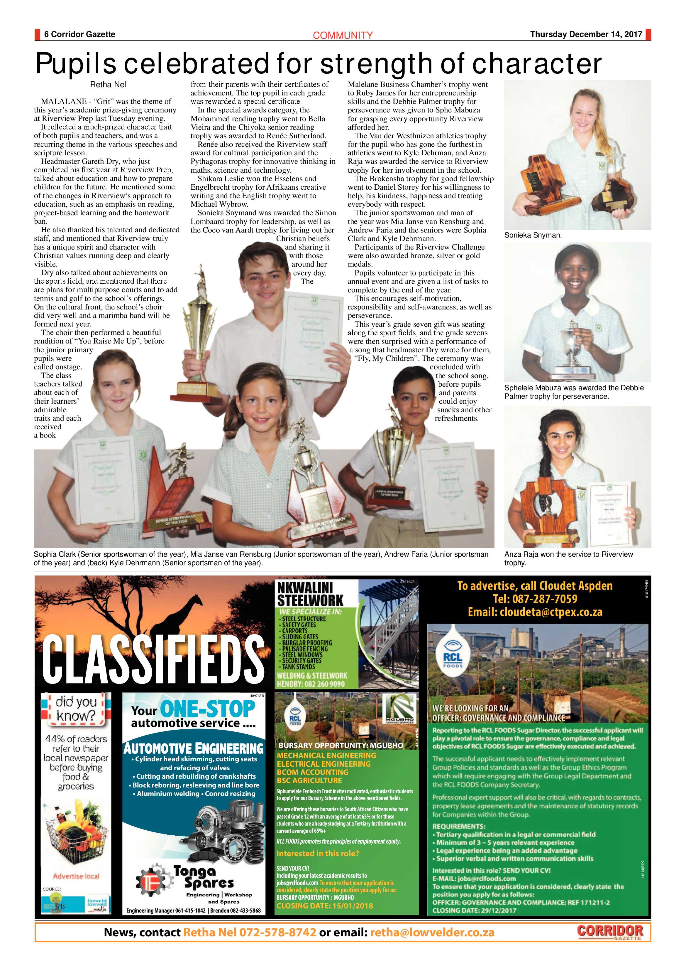 Corridor Gazette 14 December 2017 page 6