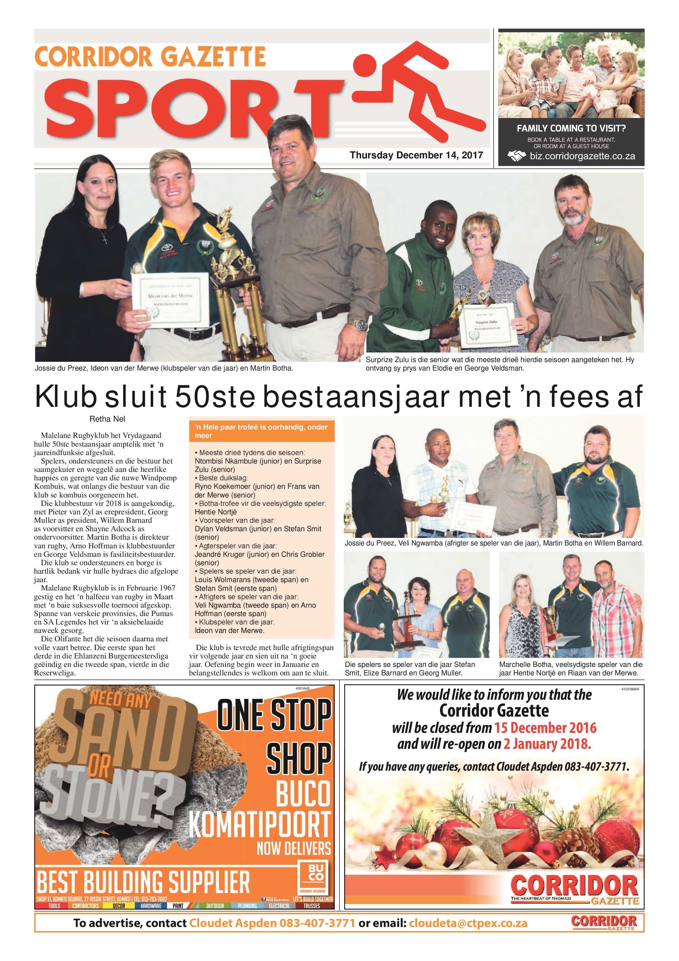 Corridor Gazette 14 December 2017 page 8