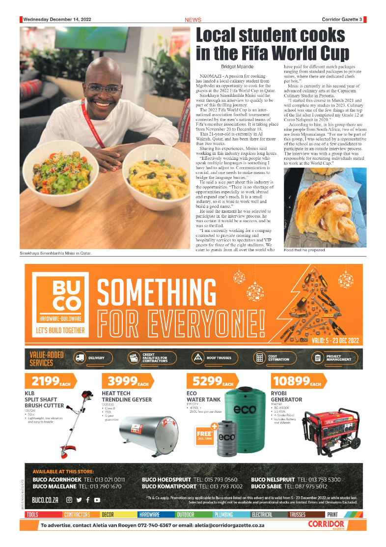 Corridor Gazette 14 December 2022 page 3