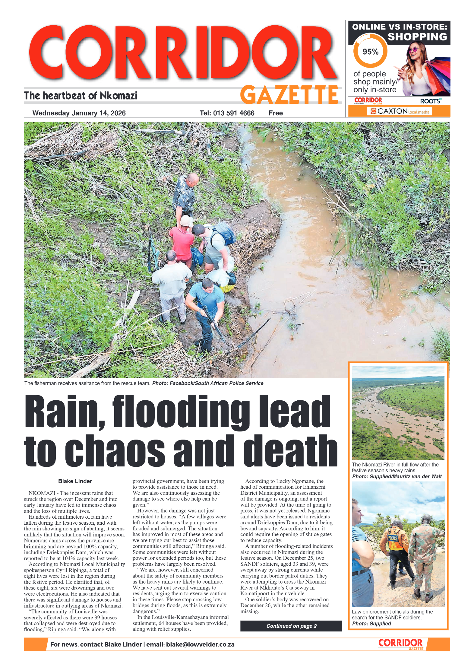 Corridor Gazette 14 January 2026 page 1