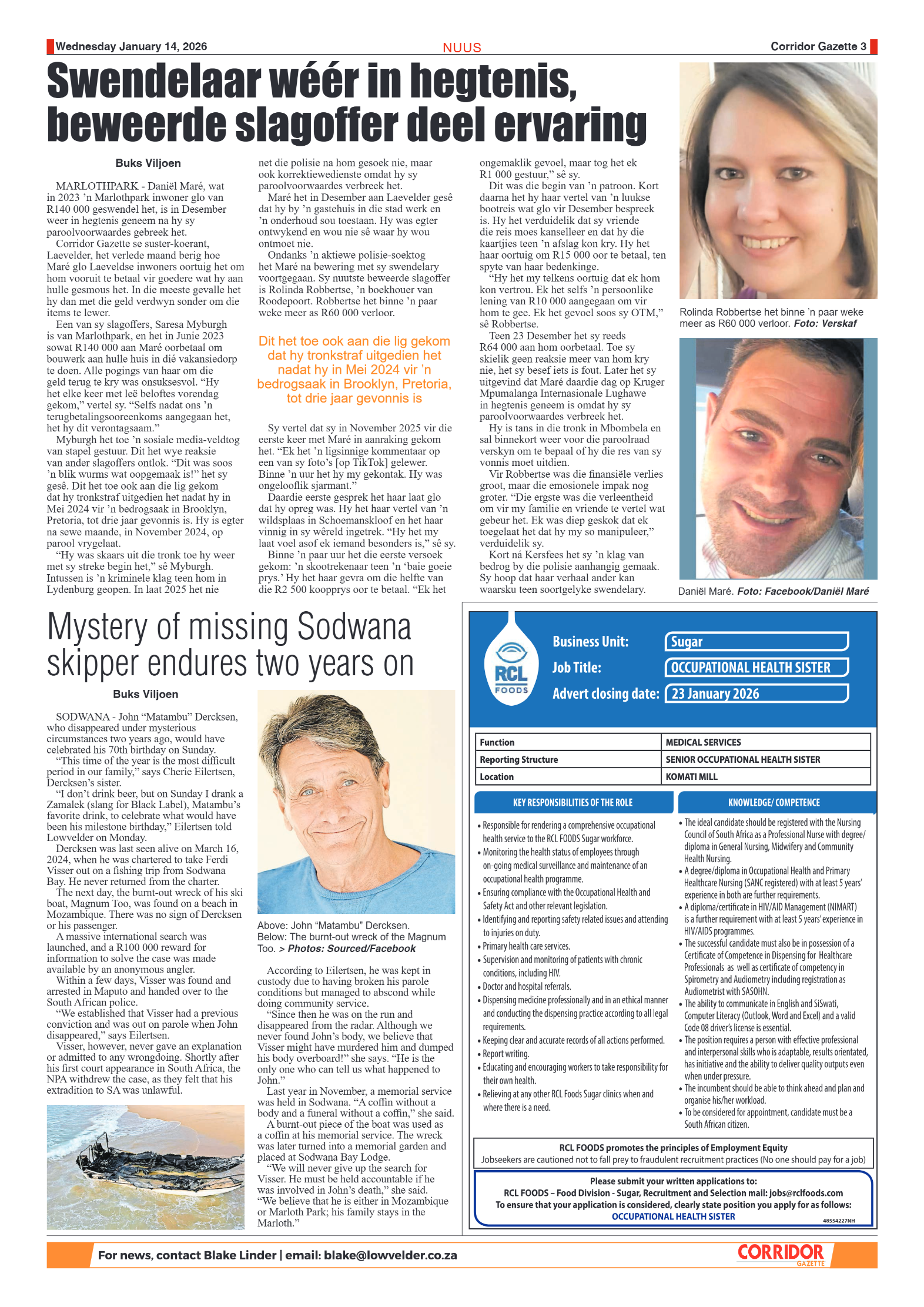 Corridor Gazette 14 January 2026 page 3