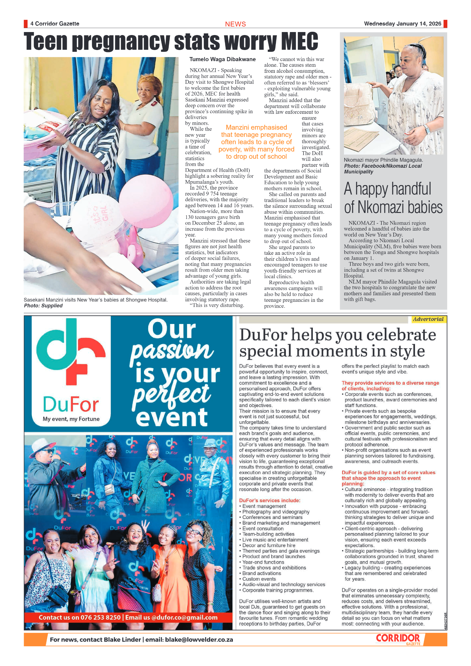 Corridor Gazette 14 January 2026 page 4