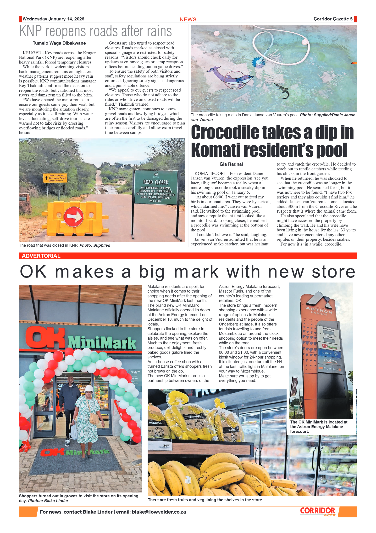 Corridor Gazette 14 January 2026 page 5