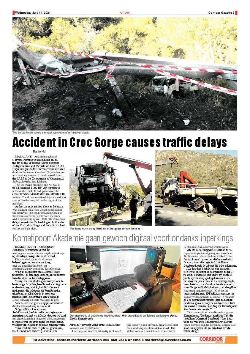 Corridor Gazette 14 July 2021 page 3