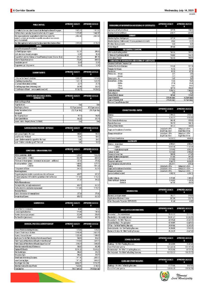 Corridor Gazette 14 July 2021 page 6