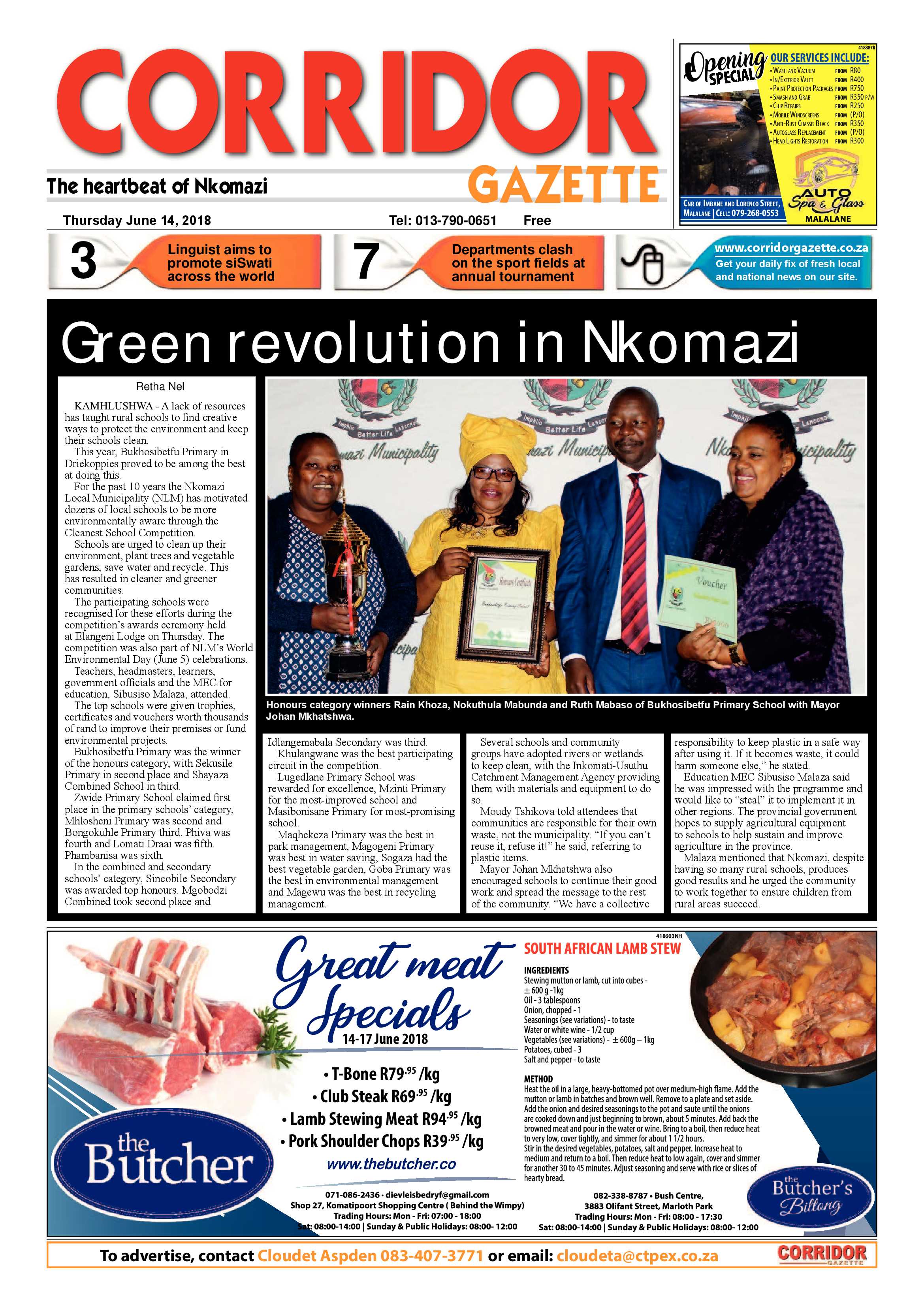 Corridor Gazette 14 June 2018 page 1