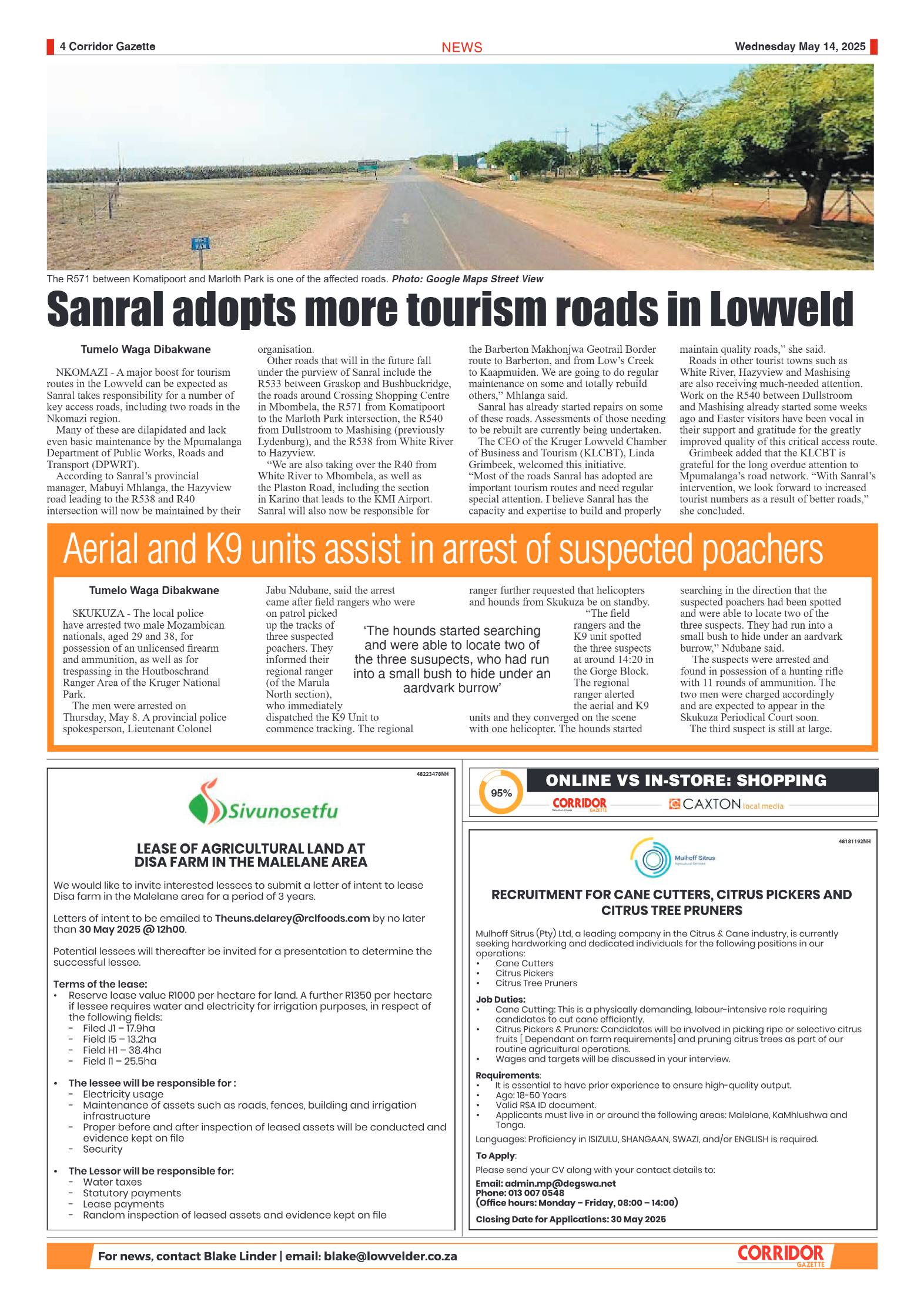 Corridor Gazette 15 May 2025 page 4