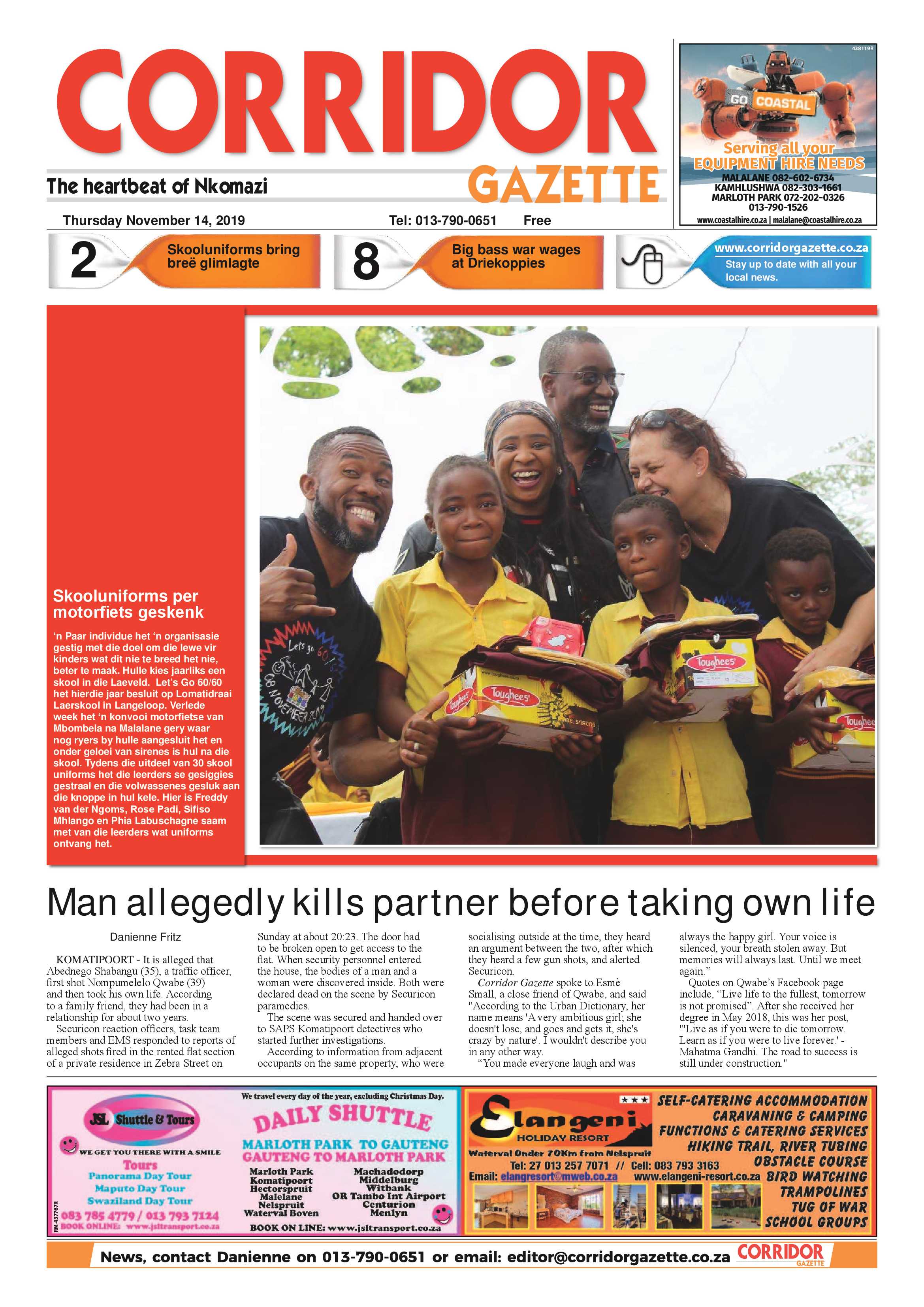 Corridor Gazette 14 November 2019 page 1