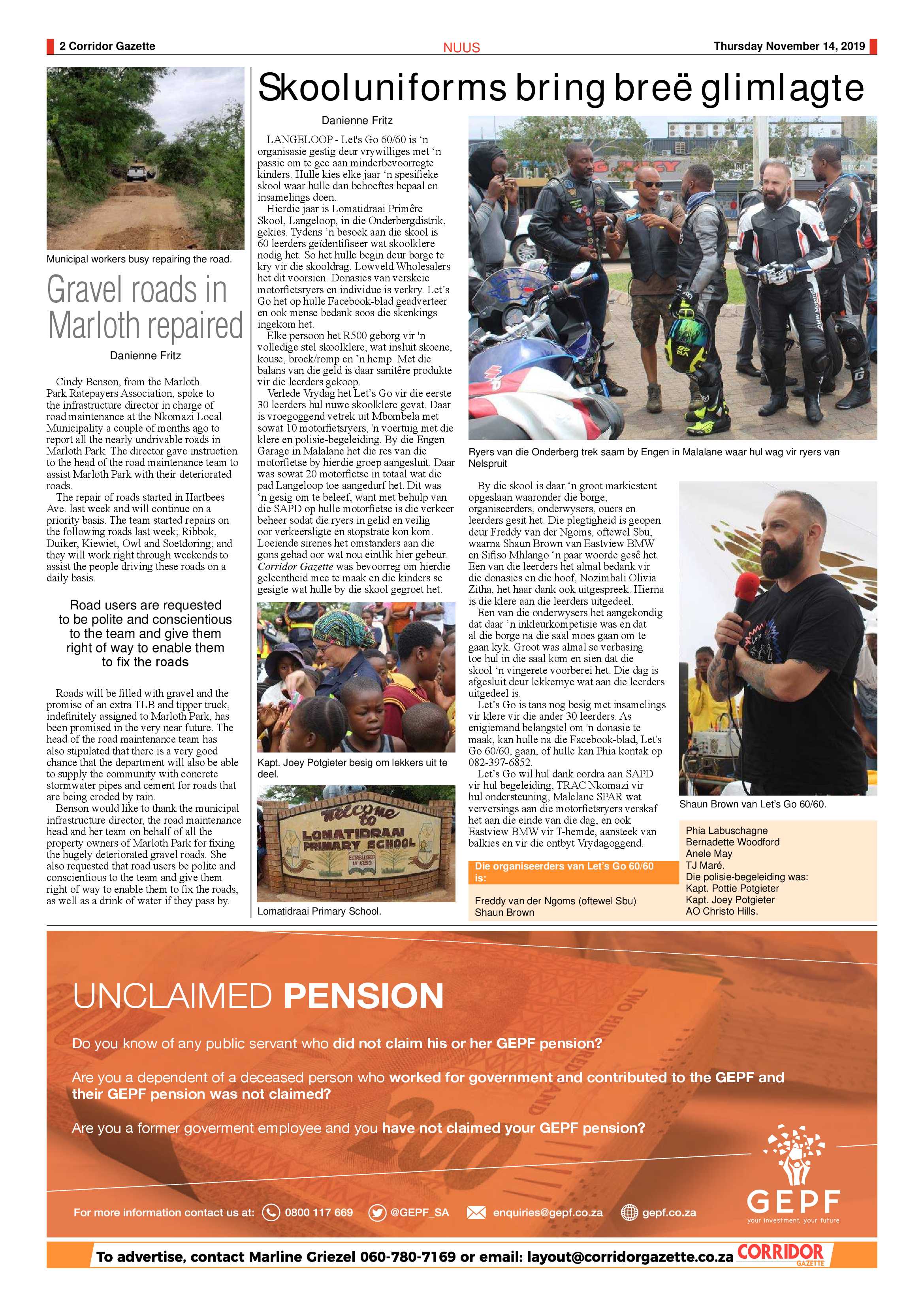 Corridor Gazette 14 November 2019 page 2
